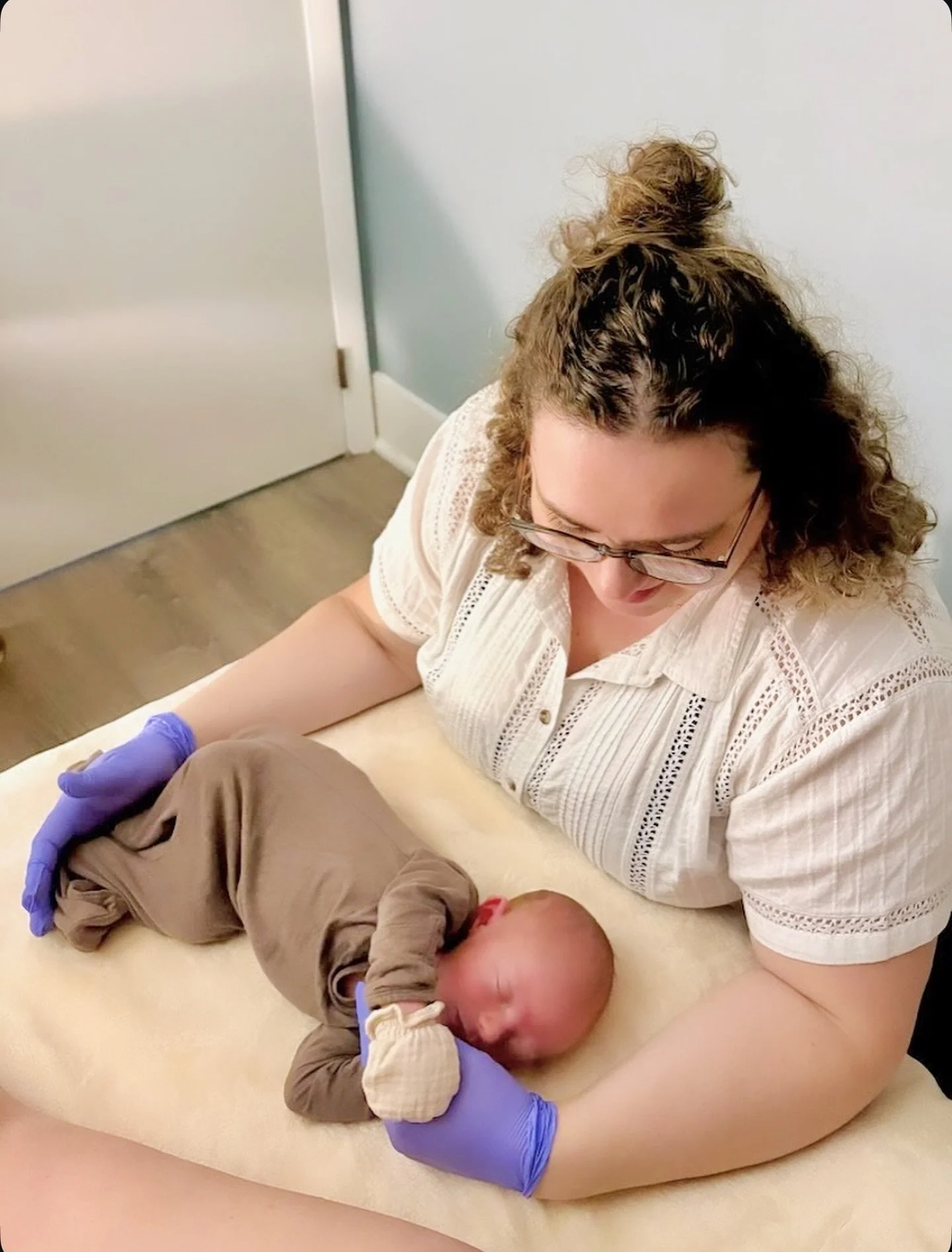 CranioSacral therapy for this sweet 13-day old baby. Working with little newborns addresses early restrictions and supports healthy development. Even a medically uncomplicated birth can create physical and emotional imprints in the infant&rsquo;s bod