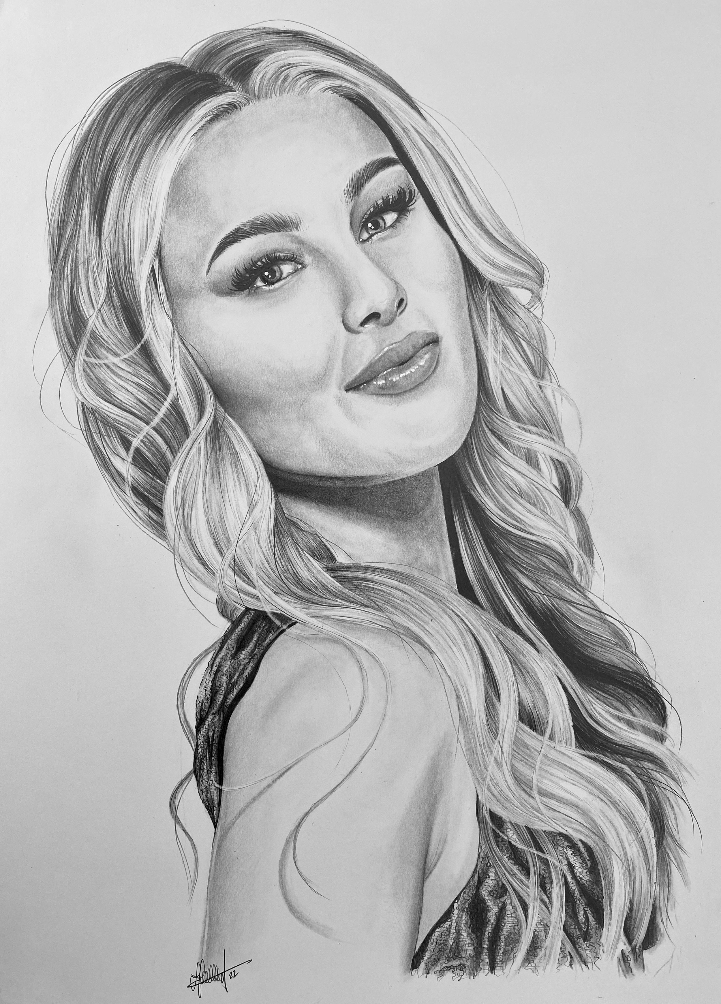 Beauty Queen - Graphite on Bristol