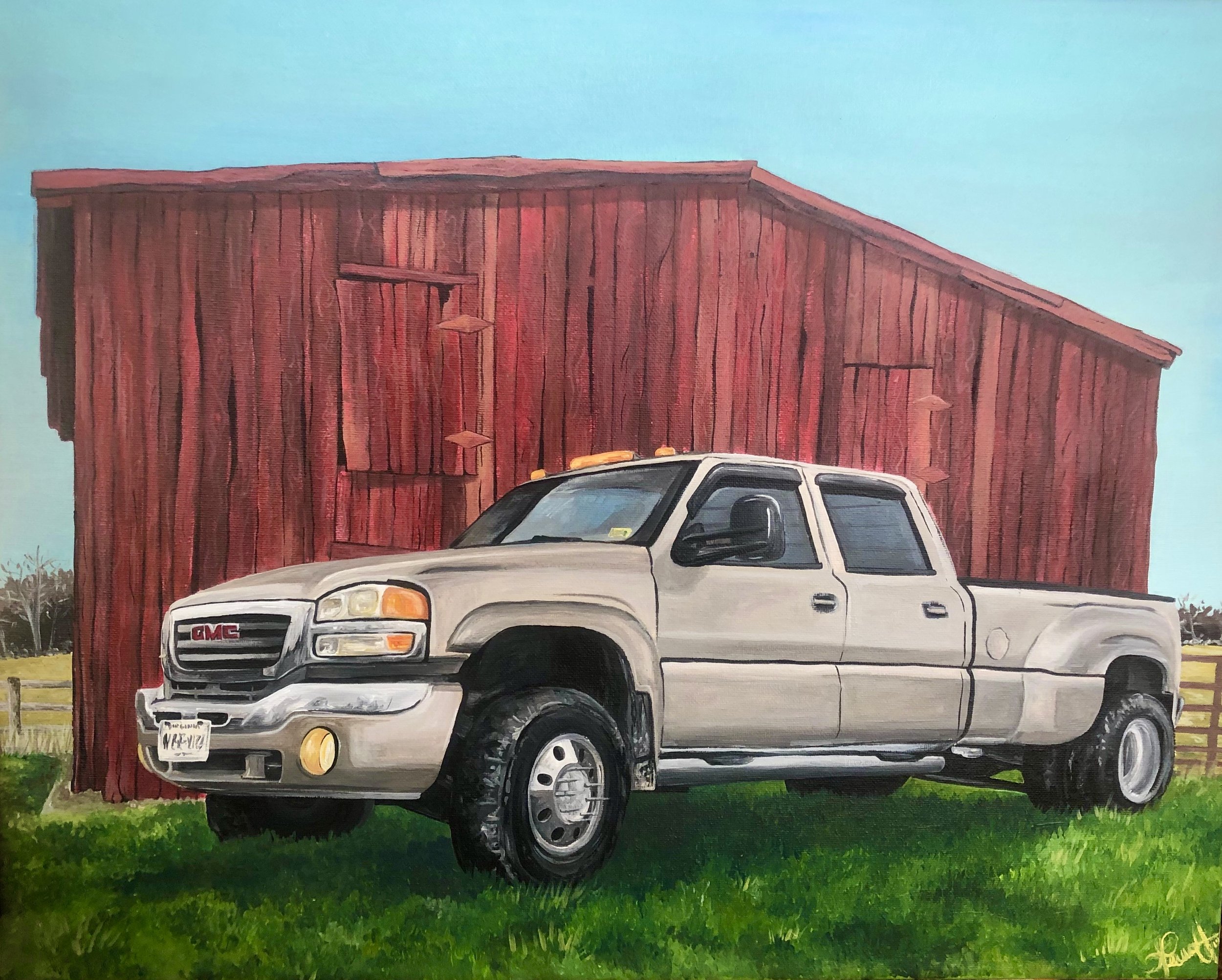 GMC Truck on the Family Farm - 2021 - Acrylic on Canvas