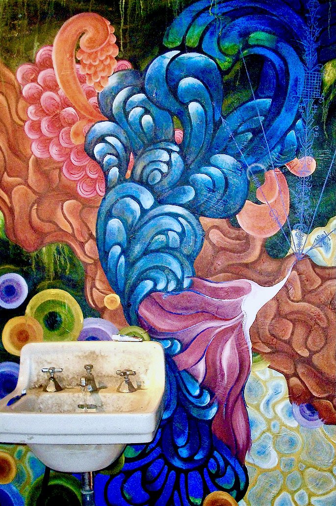 Life Water - 2011 - Oil on Wood Panel, Sink, Water