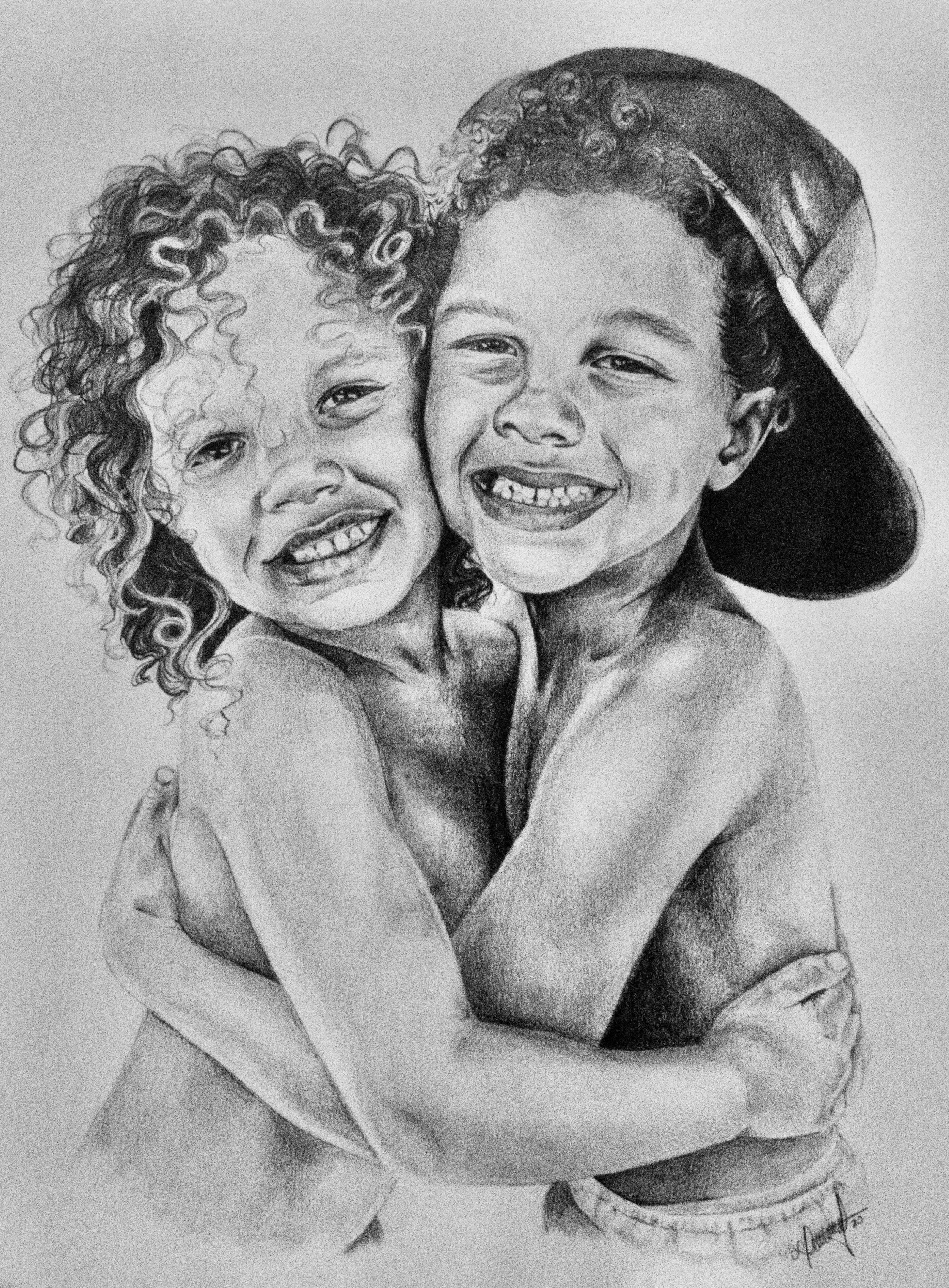 Brotherly Love - 2021 - Graphite on Bristol