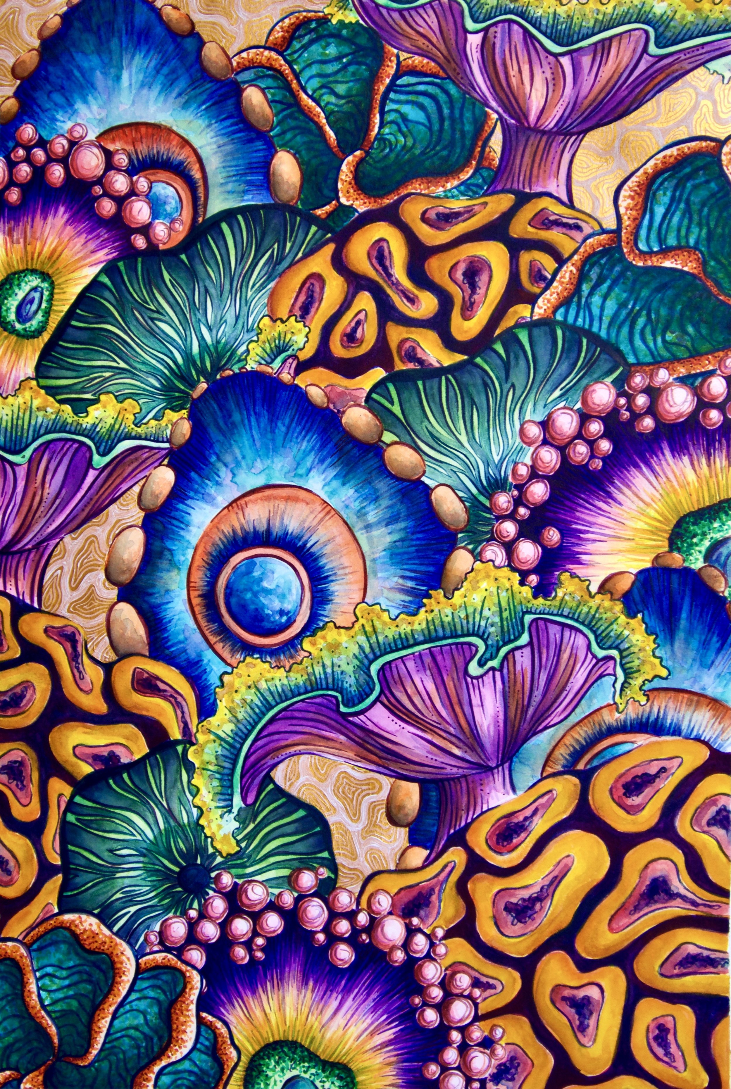 Aquatic Landscape - 2019 - Watercolor & Ink on Paper