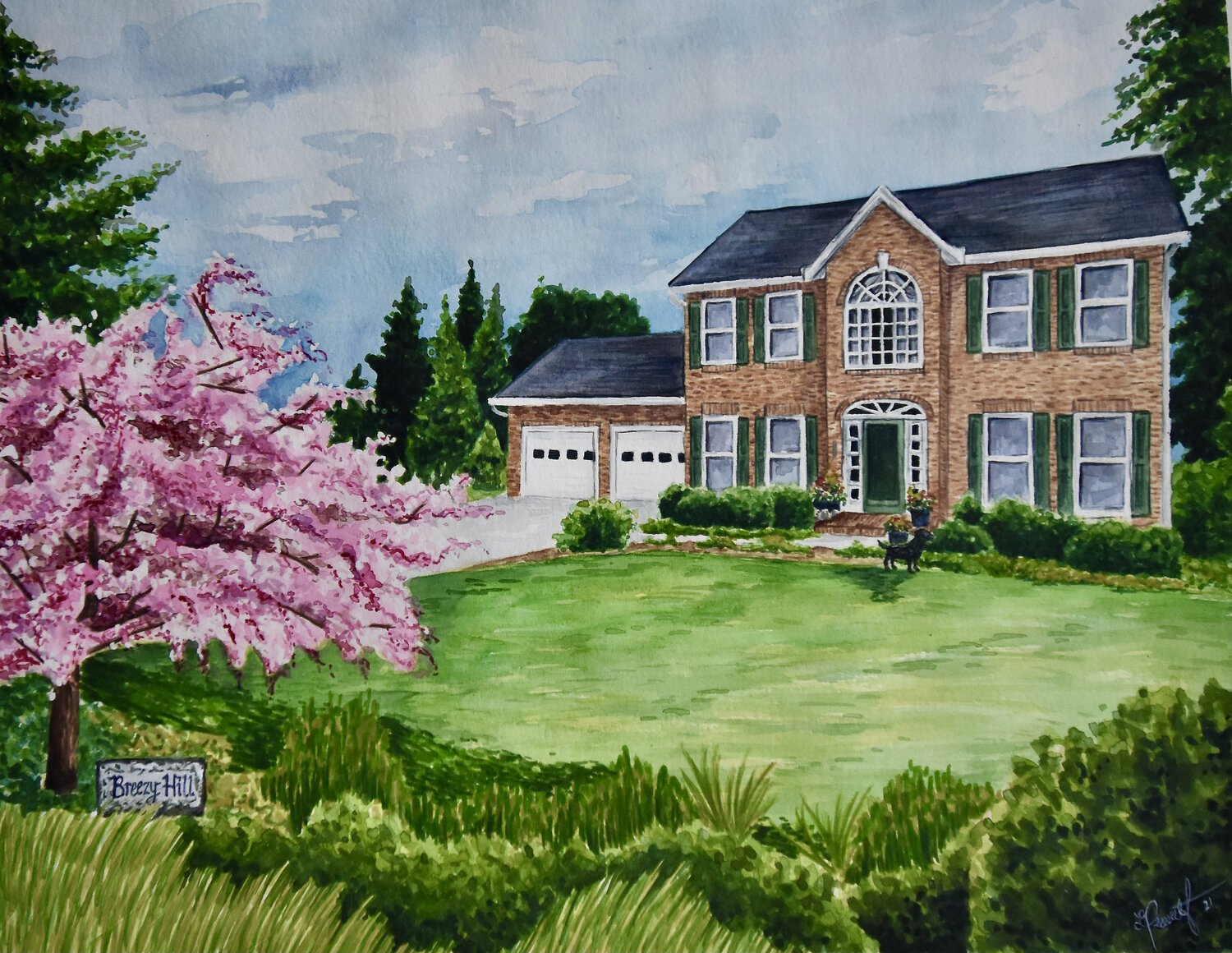Breezy Hill - 2021 - Watercolor on Paper