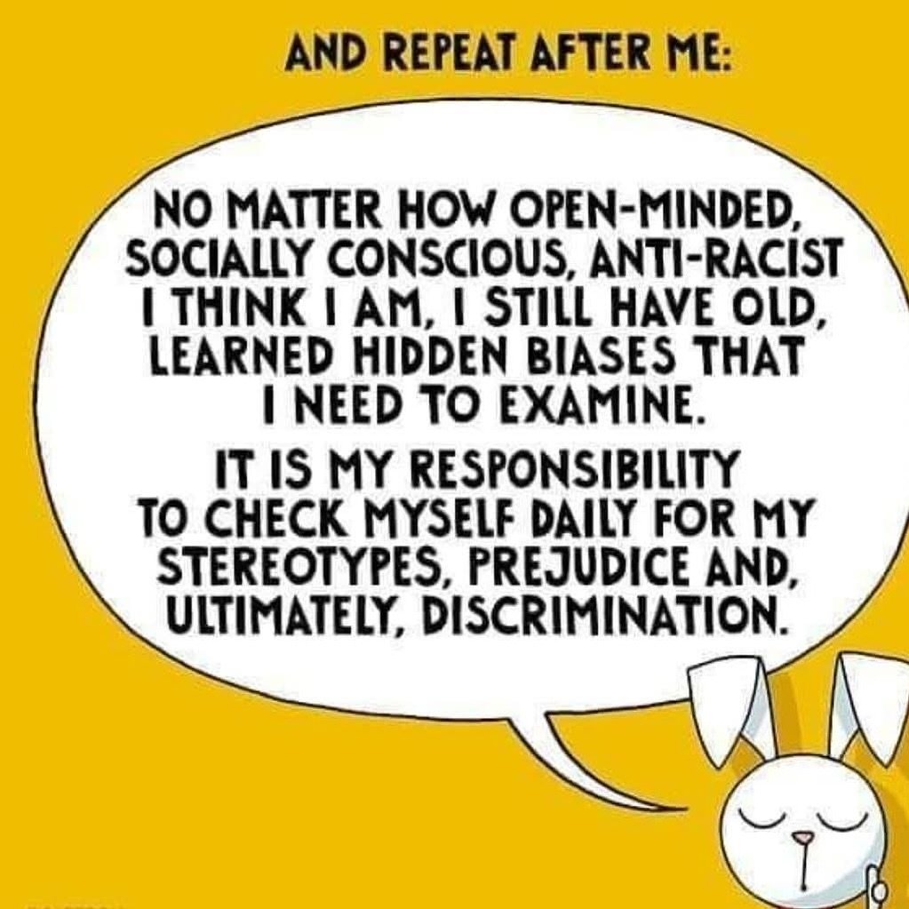 Educational Corner: Checking Biases, Collectively. βΌοΈπ«ΆπΎ
reposted from @youth_mental_health
#bias #discrimination #sterotypes #prejudice #intersectionalitymatters #socialjustice #humanrights #youthmentalhealth #childmentalhealth #studentmentalhea