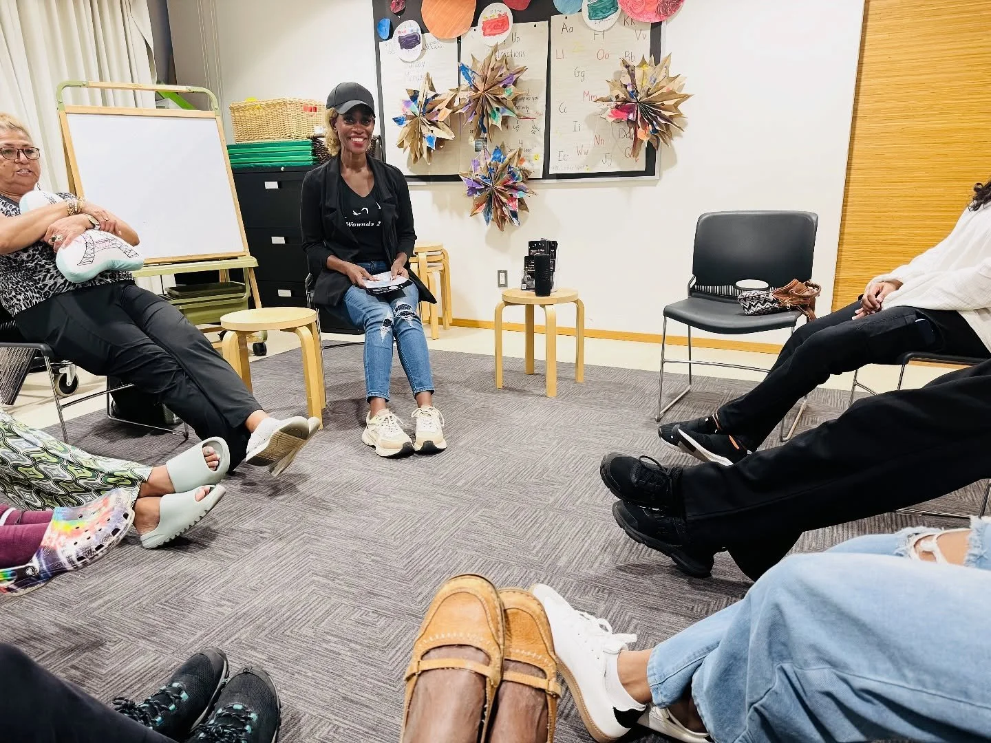 🌱 TEAO in Community – This Week’s Highlights
Our Trauma-Informed Circles returned this week, offering a safe space to slow down, breathe, and reconnect. Together, we explored gentle movement, nervous system regulation, and self-forgiven
