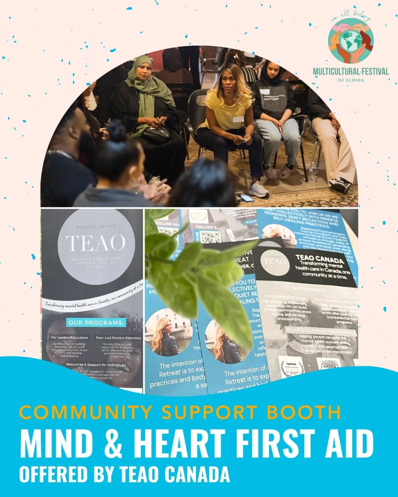 Come Find Us in Community - Multicultural Festival of Elmira #weareexcited #trainedpeersupport & #peereducator(s) of TEAO Canada will be out in community for the first time after their certification training this past July! 👏🏾🫶🏾♥️
Re