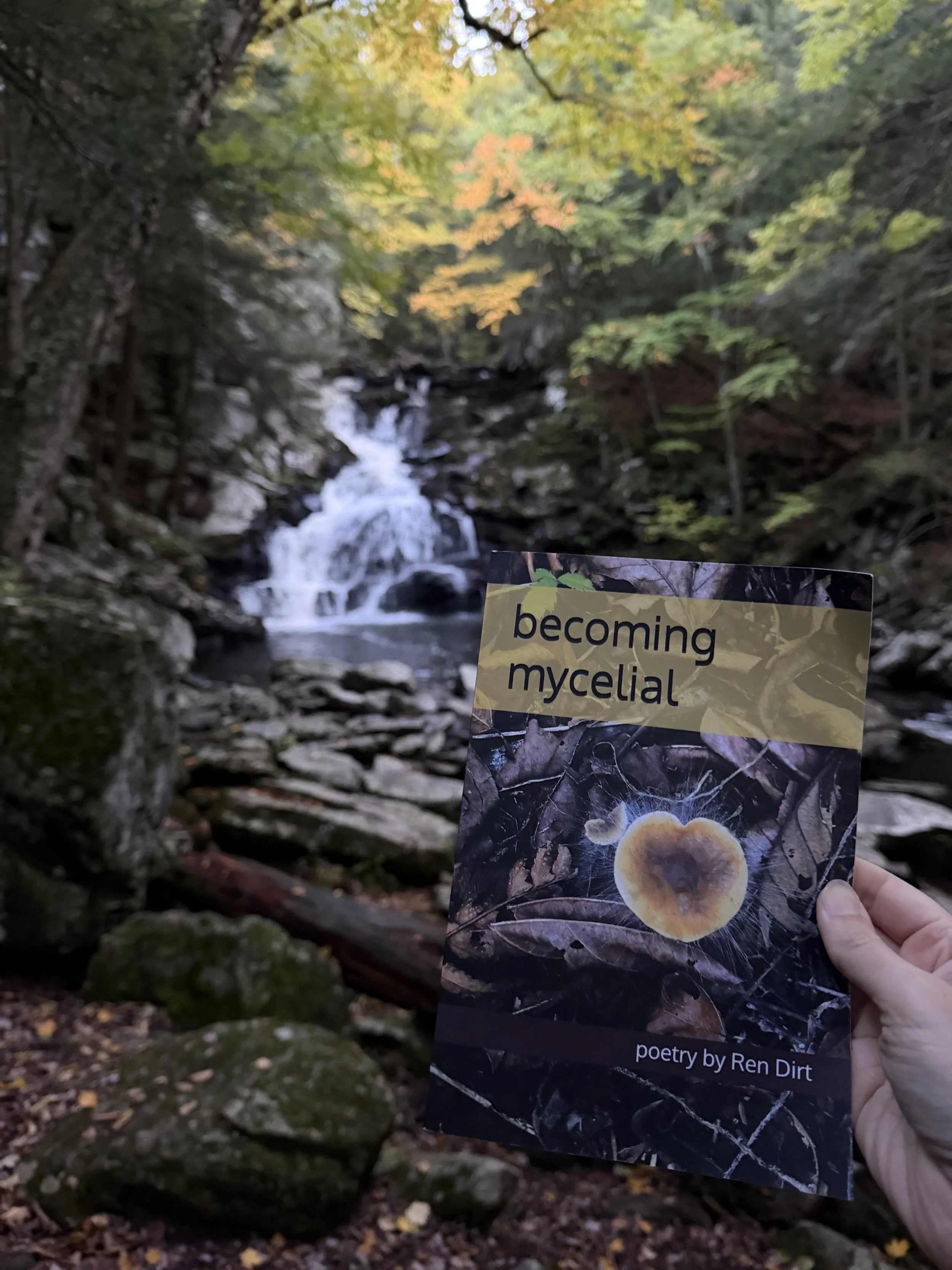 Soaking up the negative ionic charge on date night at the base of a waterfall in Western MA!