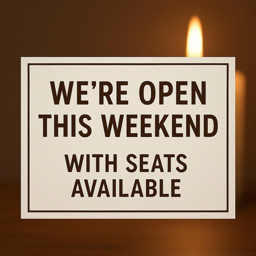 🕯️ We&rsquo;re open this weekend &mdash; and seats are available! Don&rsquo;t miss out on the fun &mdash; sign up for our newsletter today to receive an exclusive promo code toward your  candle-making experience ✨

#Waxery #CandleMaking #WeekendPlan