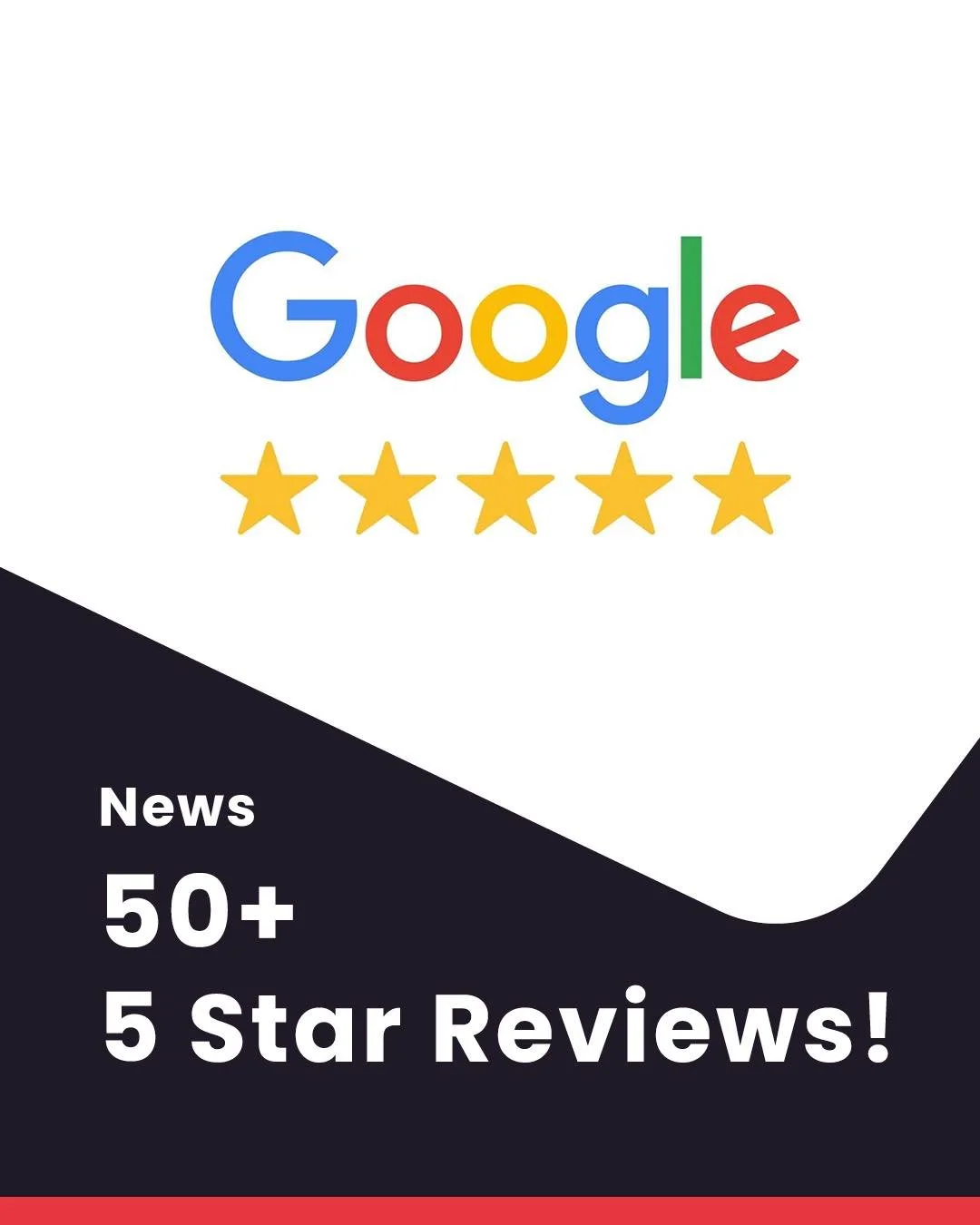 We’ve reached 50+ five-star Google reviews!