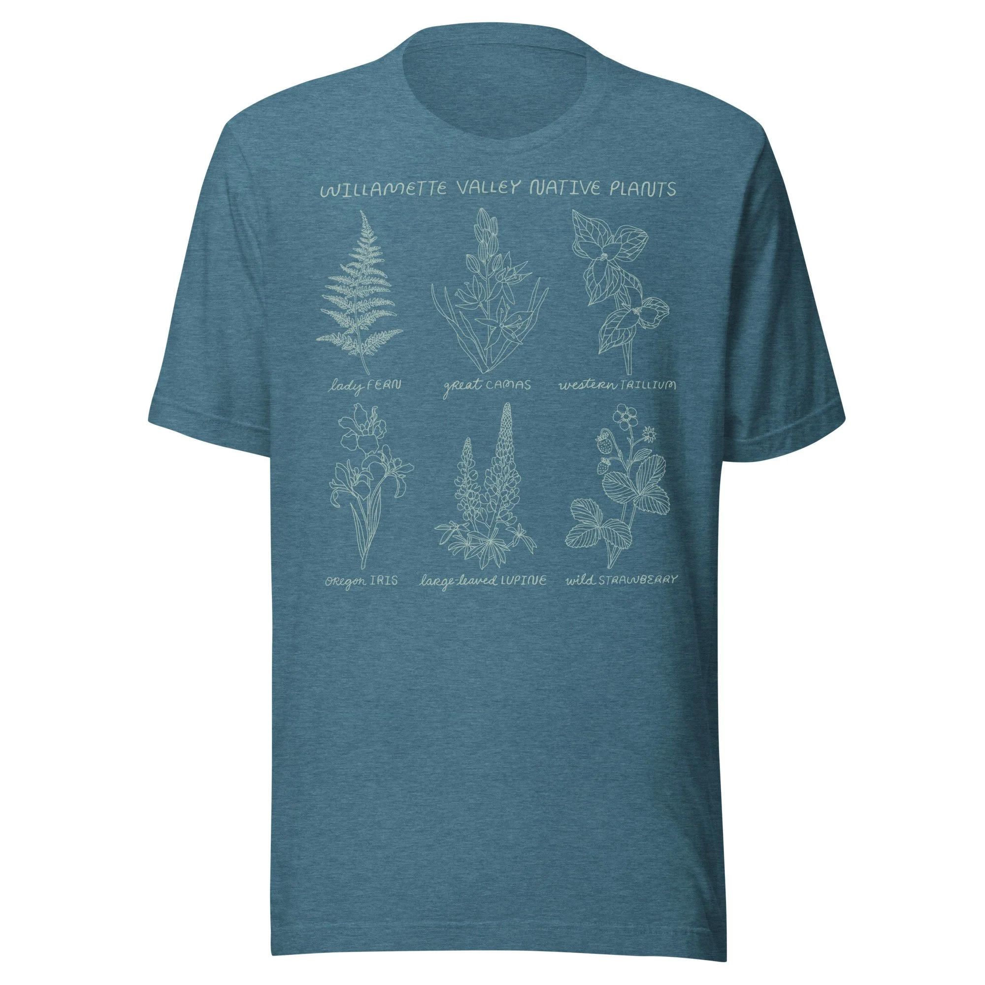 Willamette Valley Native Plants Short Sleeve Unisex T-shirt