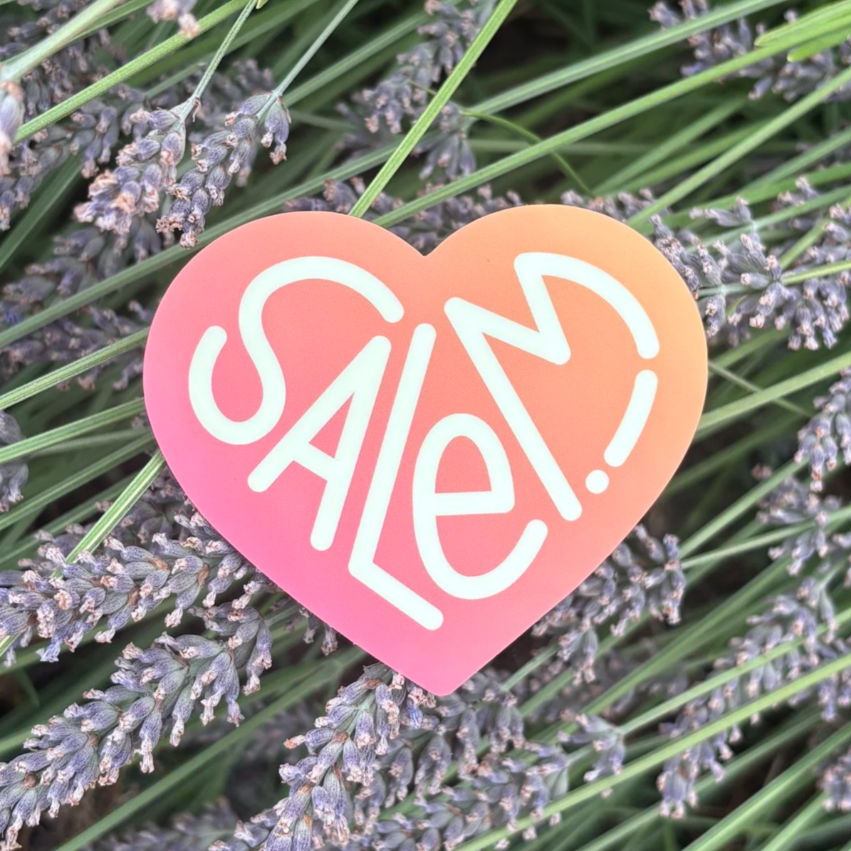 Red Gradient Heart Salem Sticker