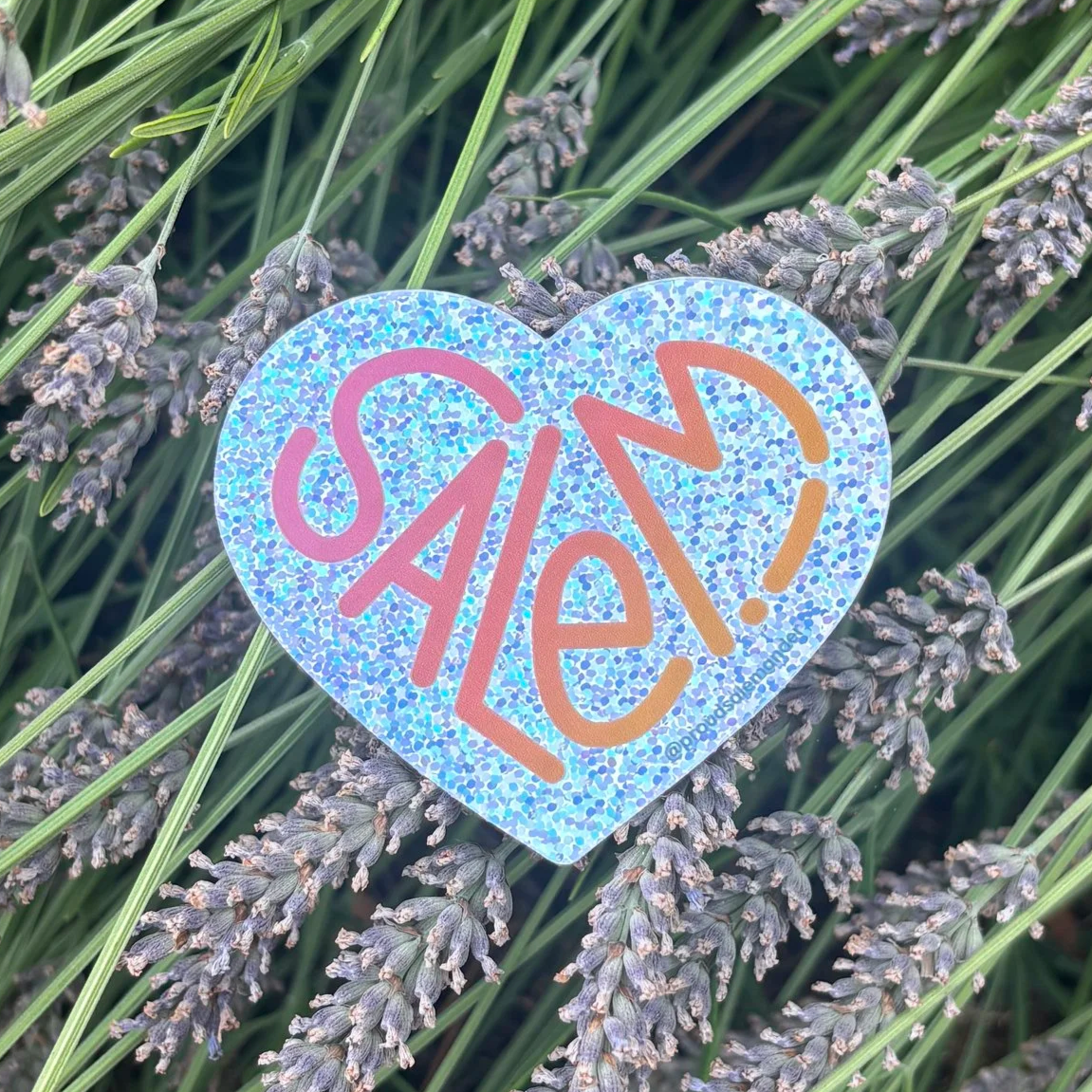 Glitter Heart Salem Sticker