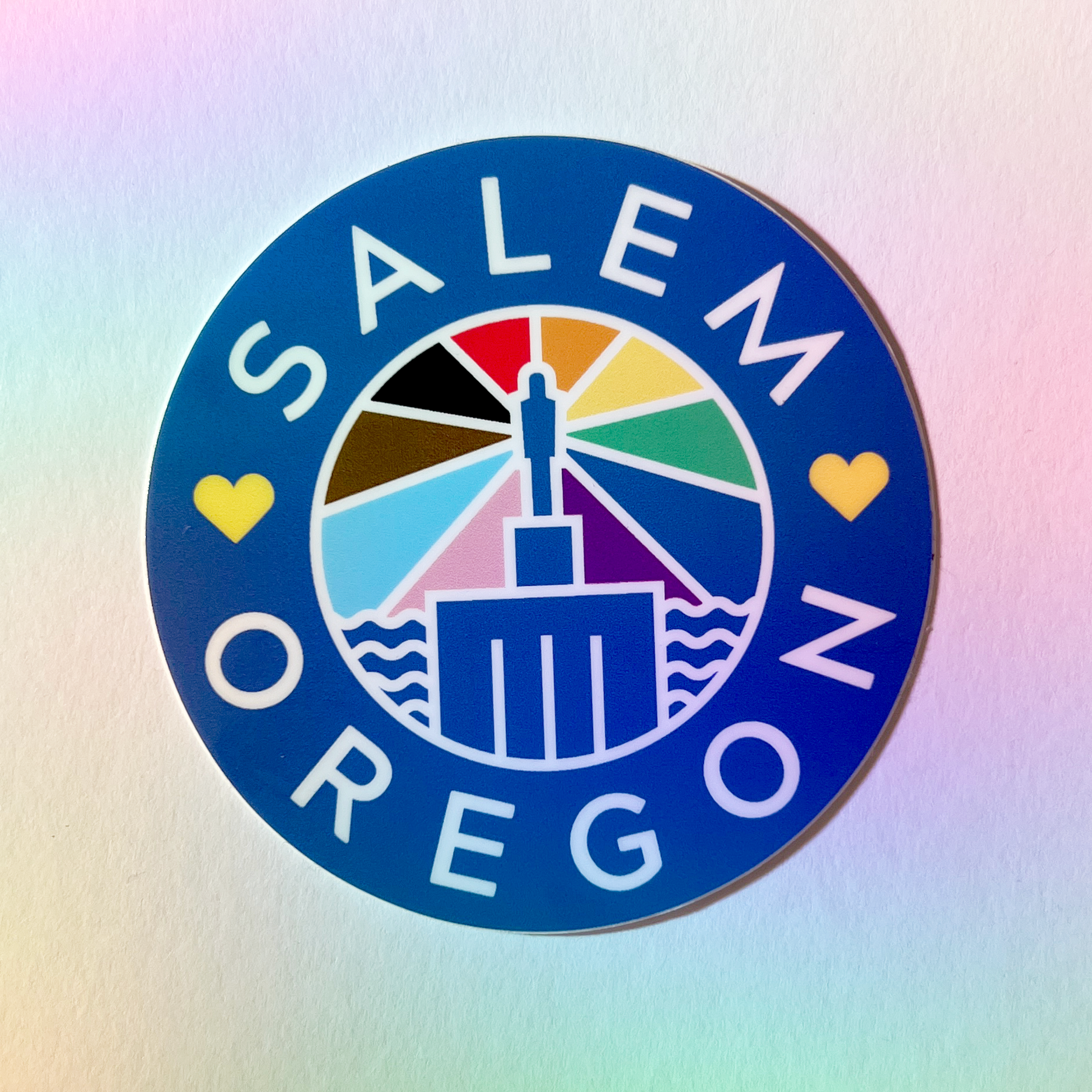 Salem Oregon Capitol Building Pride Sticker