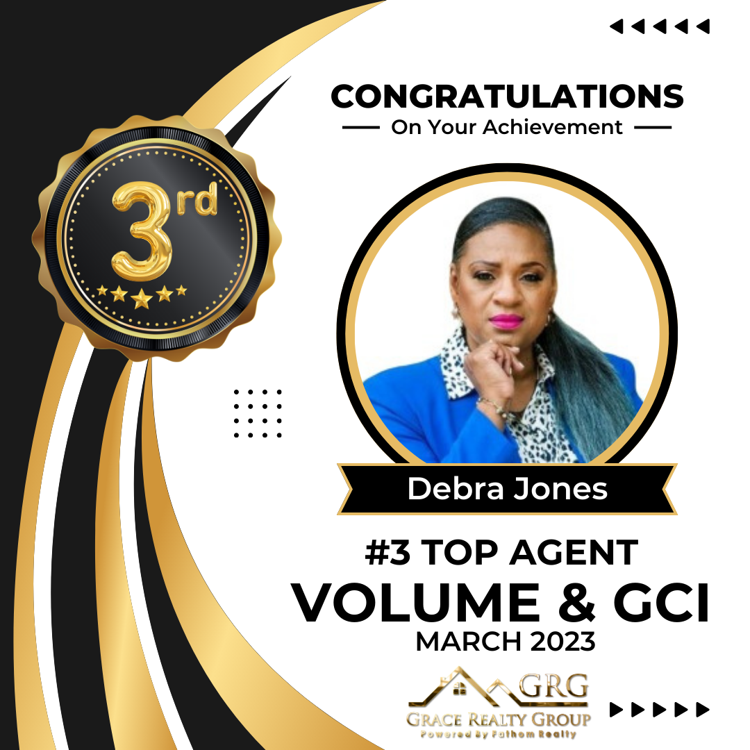 Congratulations to our Top 3 Agents for March 2023 — Grace Realty Group