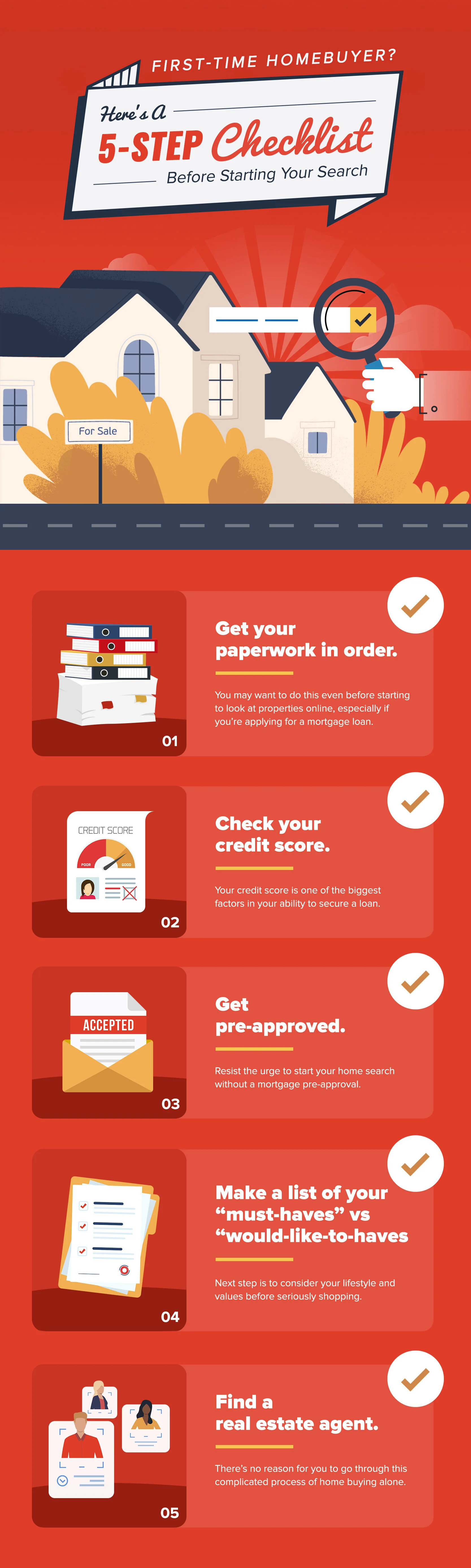 First-Time Homebuyer? Here's A 5-Step Checklist Before Starting Your Search