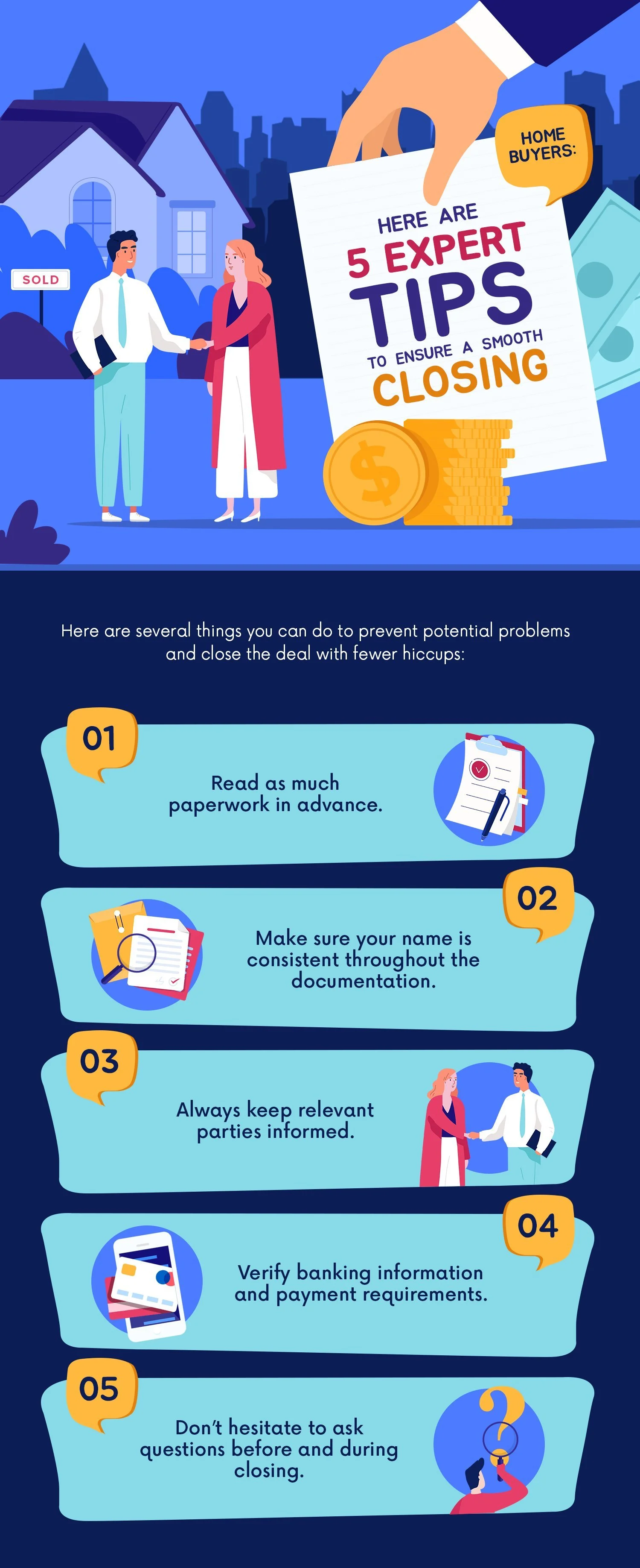 Home Buyers: Here are 5 Expert Tips To Ensure A Smooth Closing