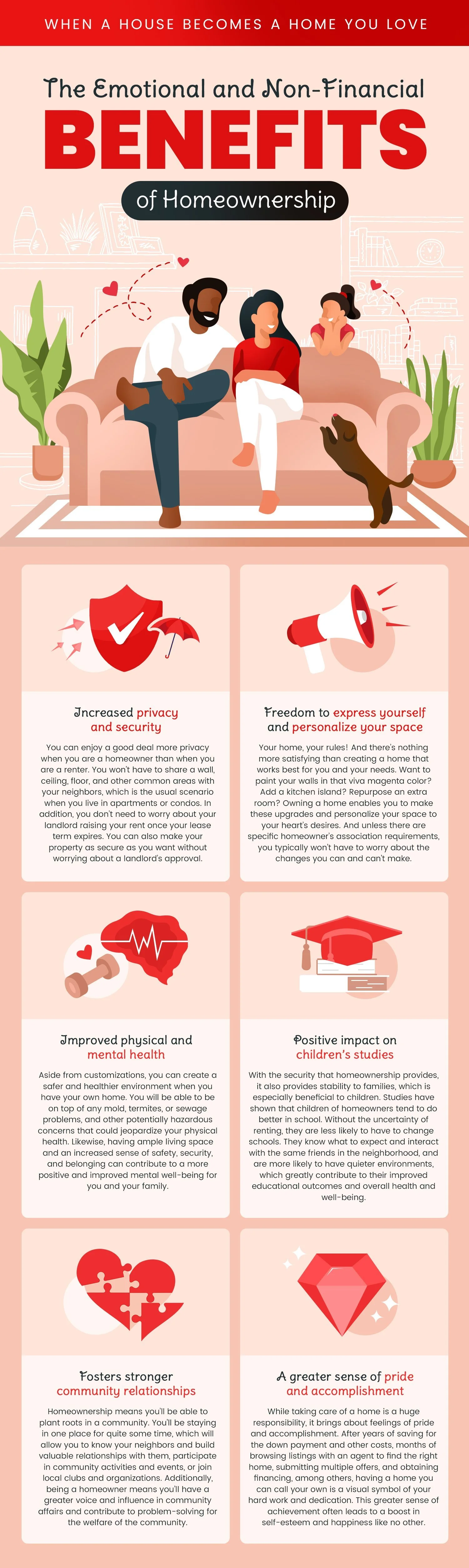When A House Becomes A Home You Love: The Emotional and Non-Financial Benefits of Homeownership [INFOGRAPHIC]