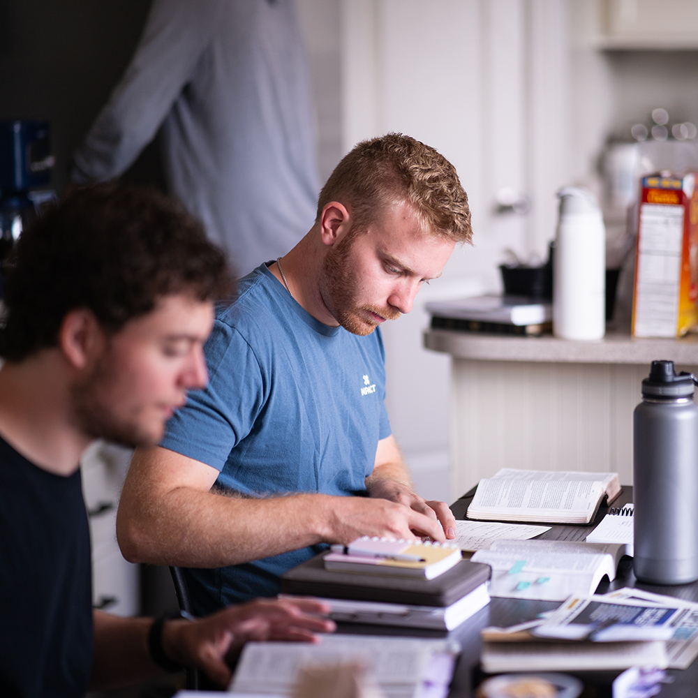 An informational graphic about Bible study groups and classes at Cornerstone Church, including a website link and a photo of an open Bible.
