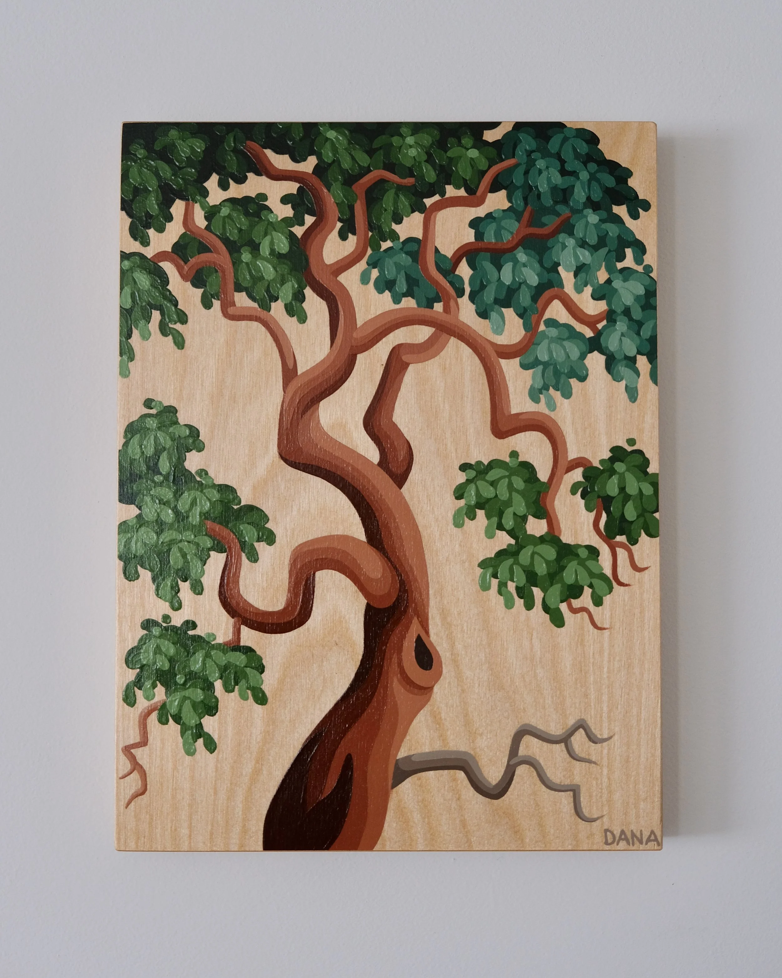 Wooden Arbutus III (9x12") - $450