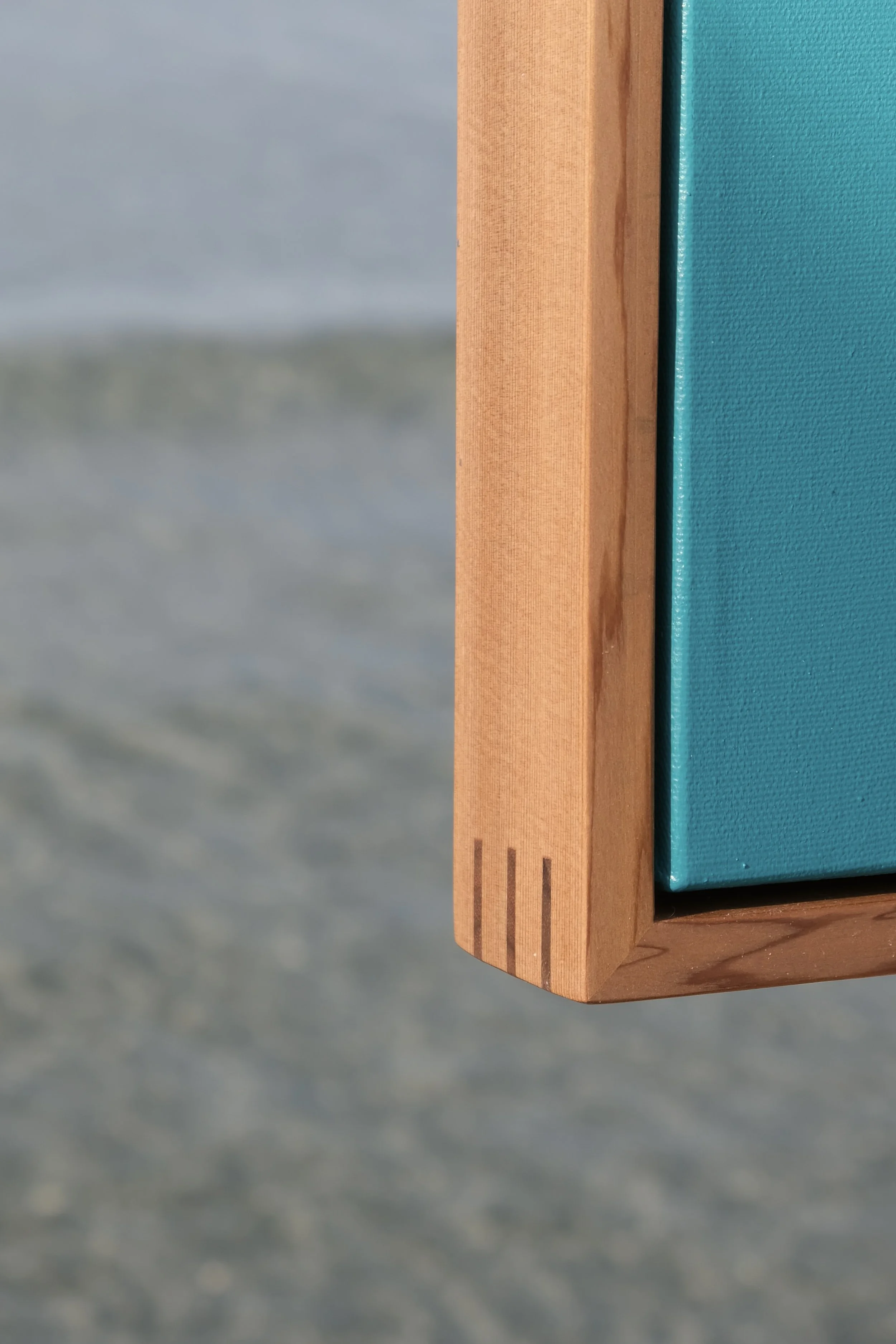 Detail of the hand built frame for "Seminal Moment"