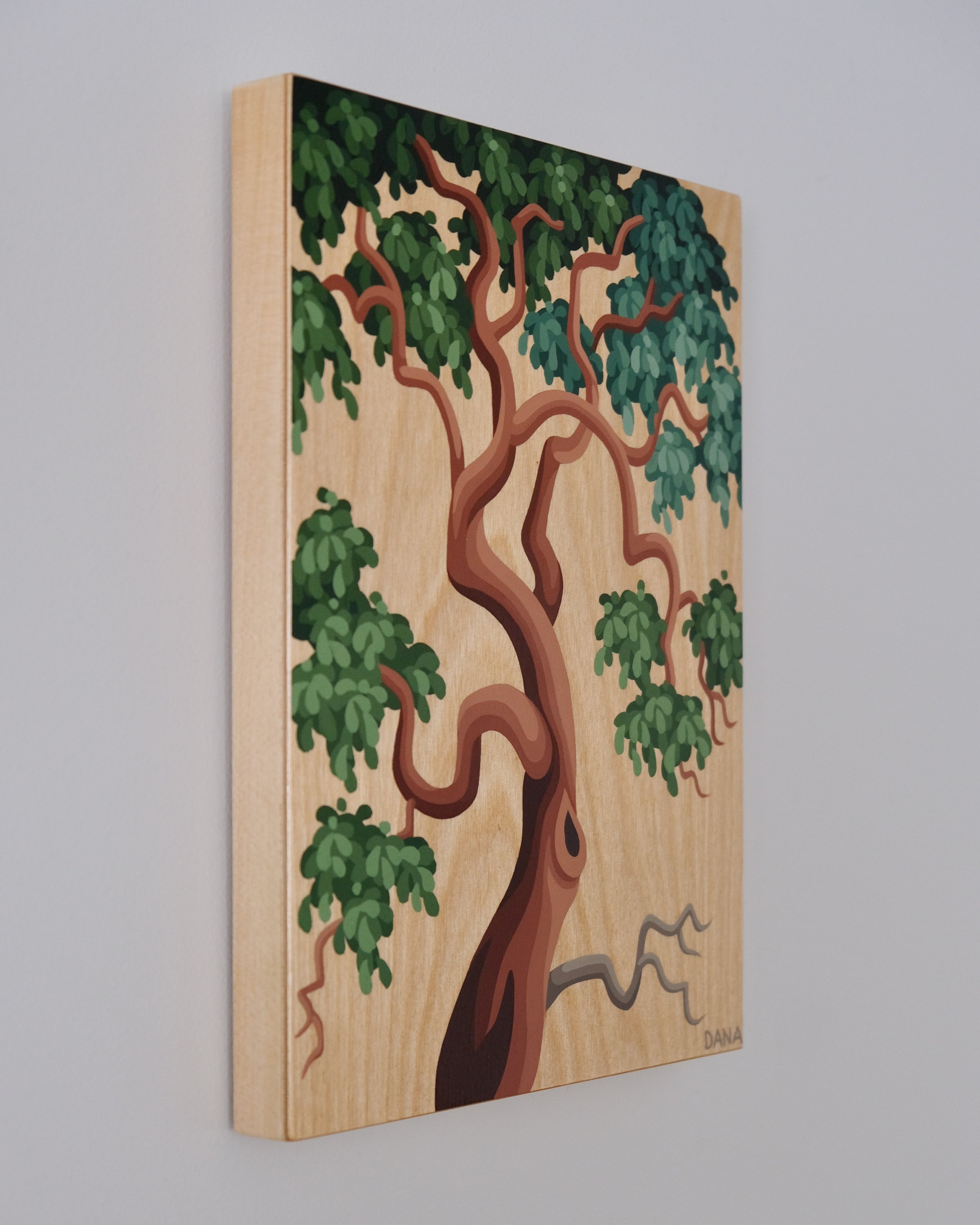 Wooden Arbutus III (9x12") - $450