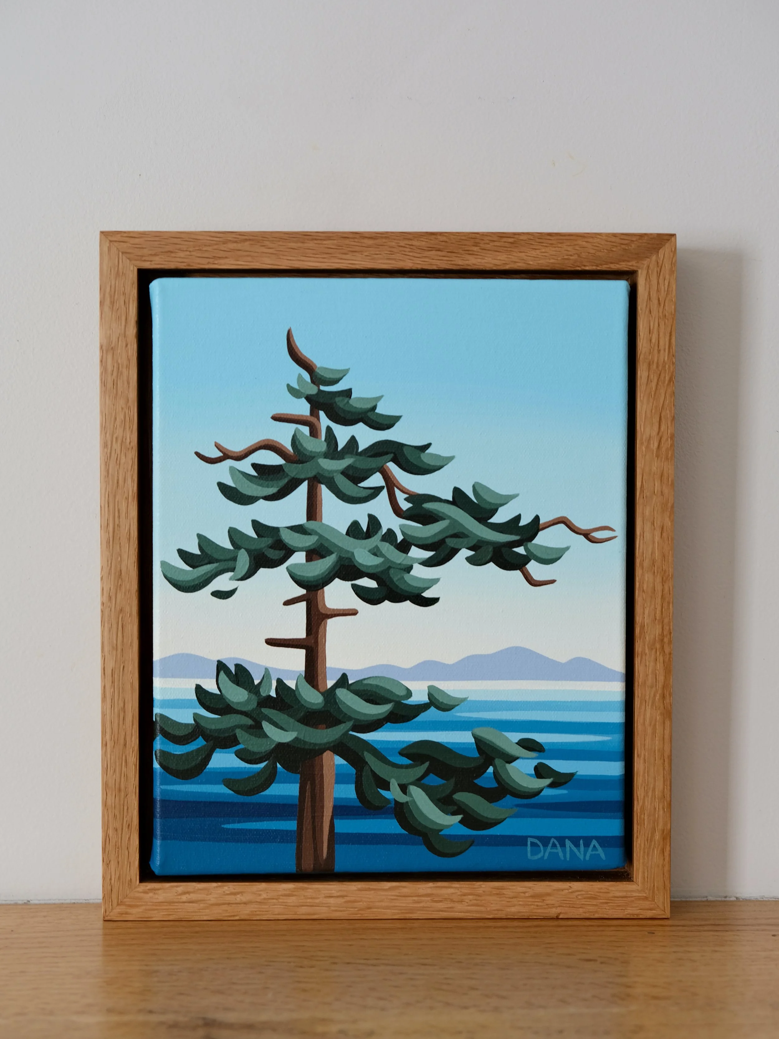 Wee Tree III (8x10") custom-framed in white oak - $600