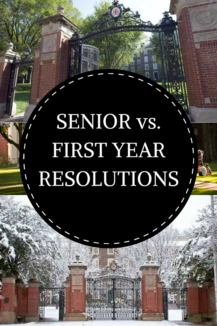 Senior vs. First-Year Resolutions for the Spring Semester