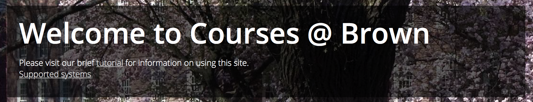 Bye bye Banner, hello Courses@Brown!