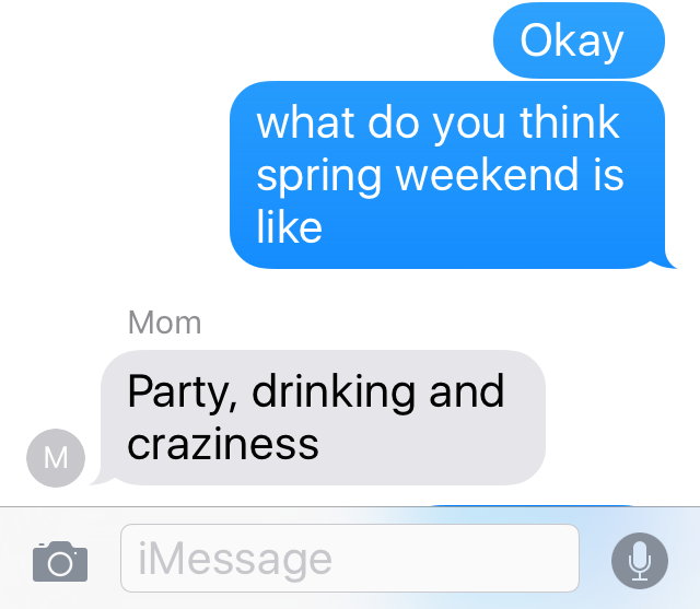 Spring Weekend: A Parent's POV