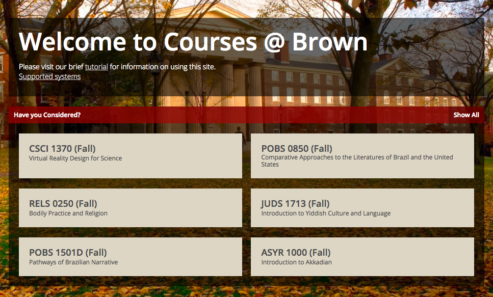 Course pre-registration starts Tuesday, November 7th