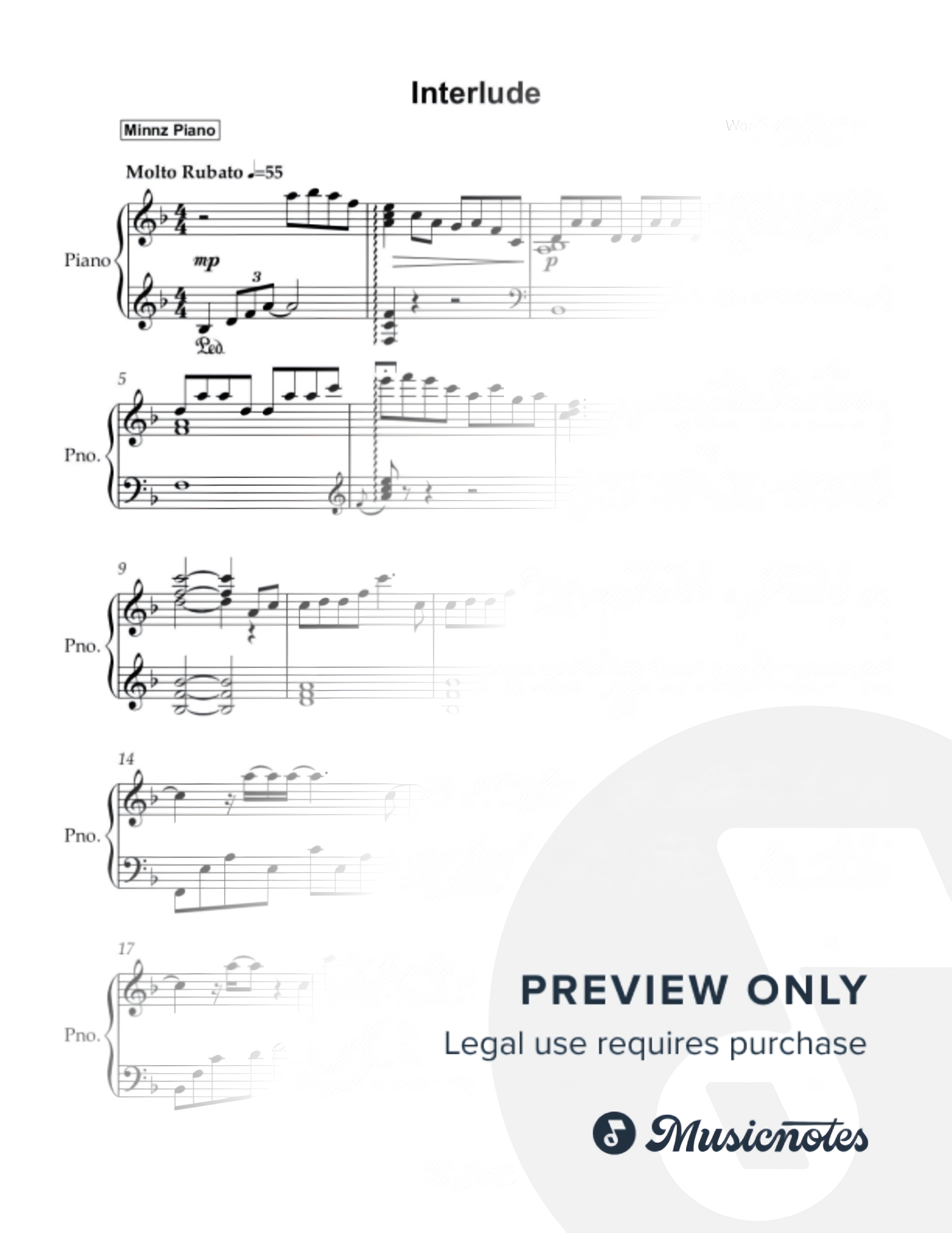 Sheet Music — Minnz Piano