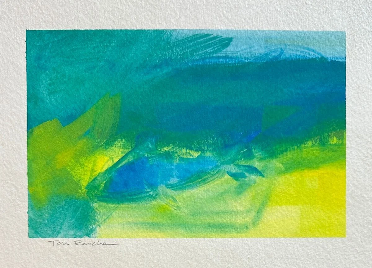 Blue Yellow Abstract