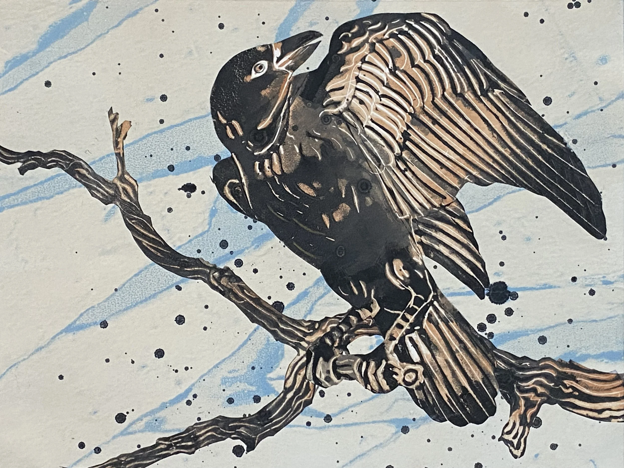 Winter Crow (White)