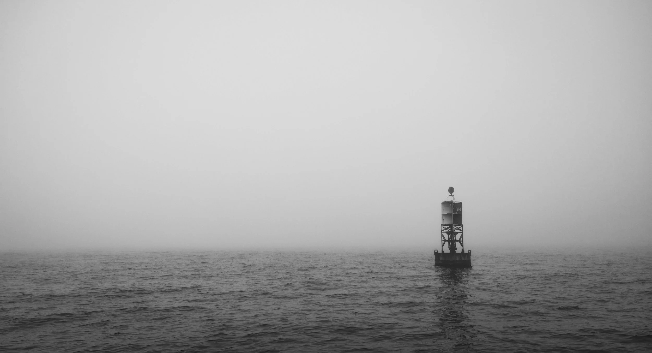 Outbound in Fog, York Harbor