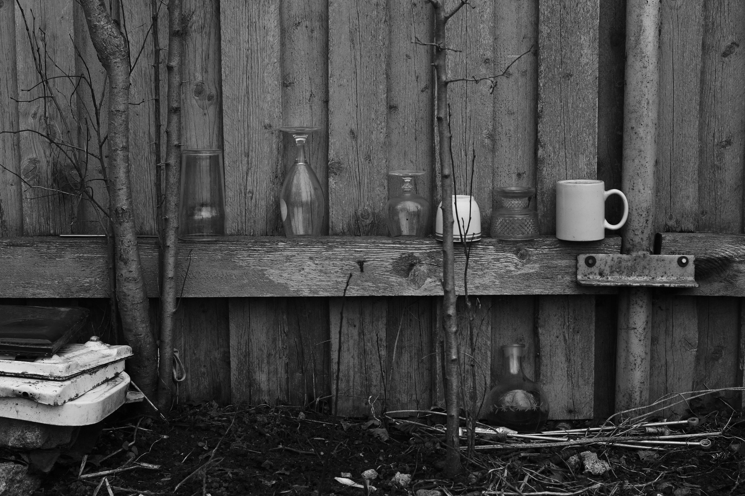   Household objects found in public space (Tallinn, Estonia)  
