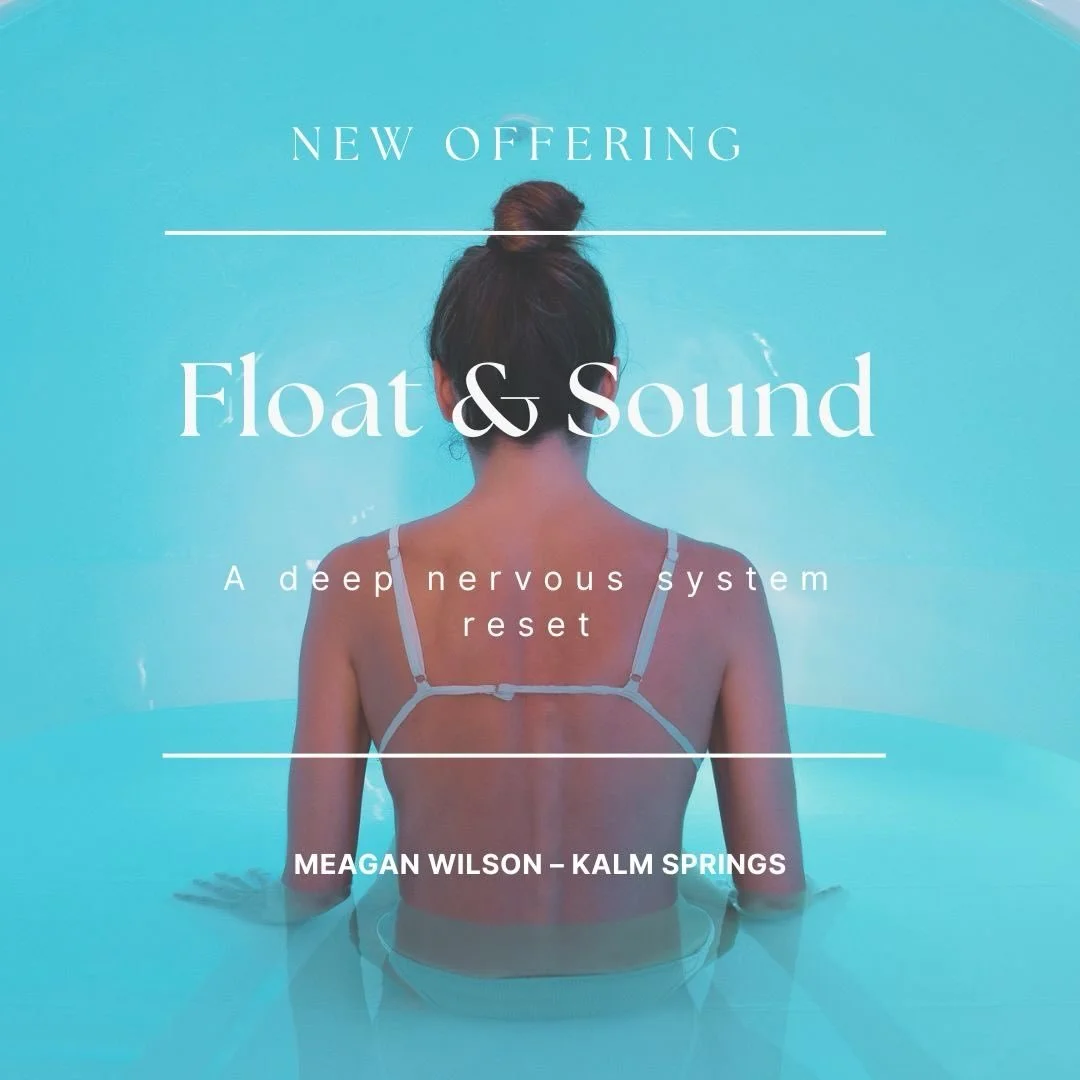 Excited about this new nurturing offering!

Your journey begins with a 30-minute Float Therapy session @kalmsprings_brighton Brighton, where you&rsquo;ll effortlessly float in warm magnesium-rich water, free from the usual demands of gravity, noise, 
