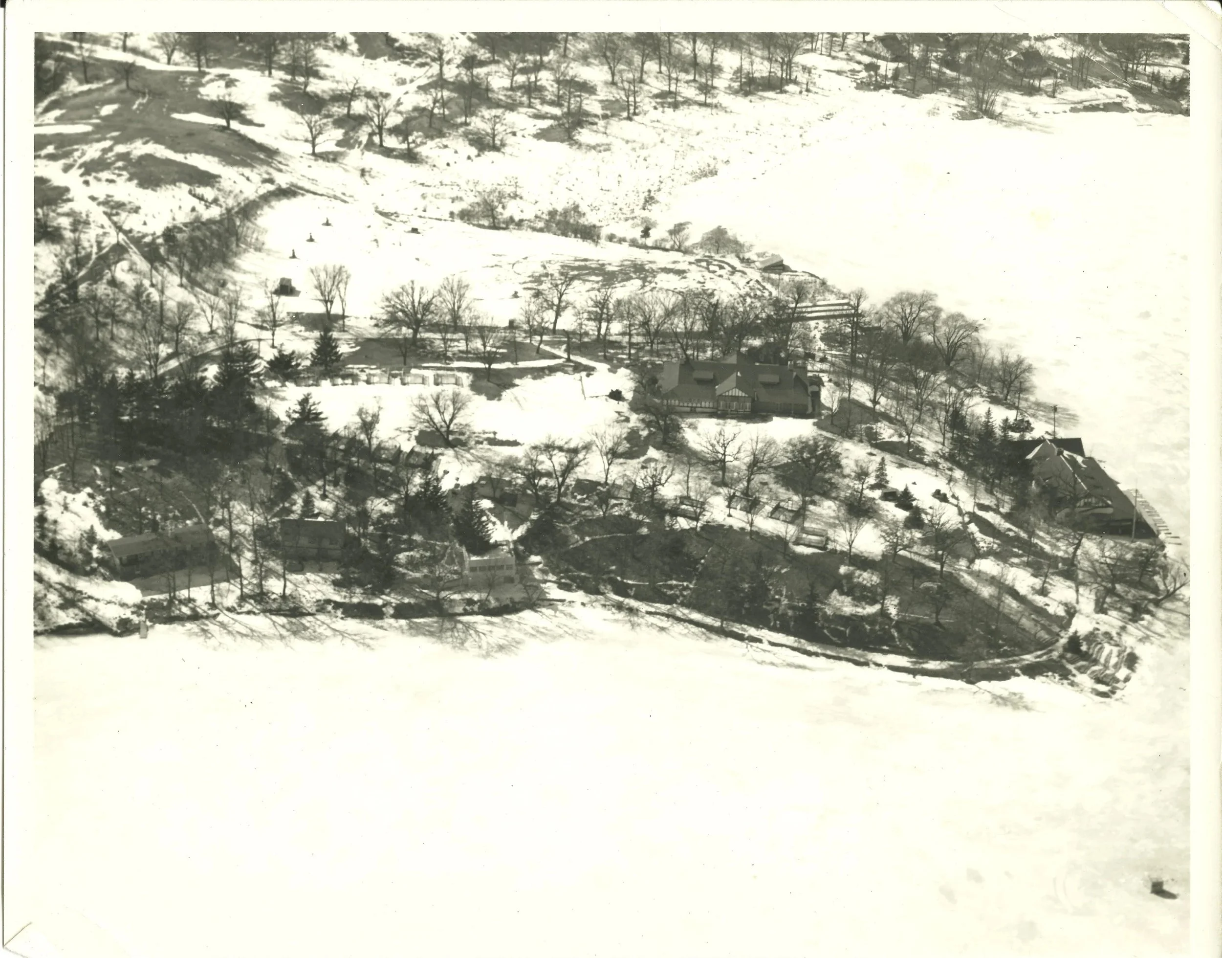 1960s - Aerial view of camp