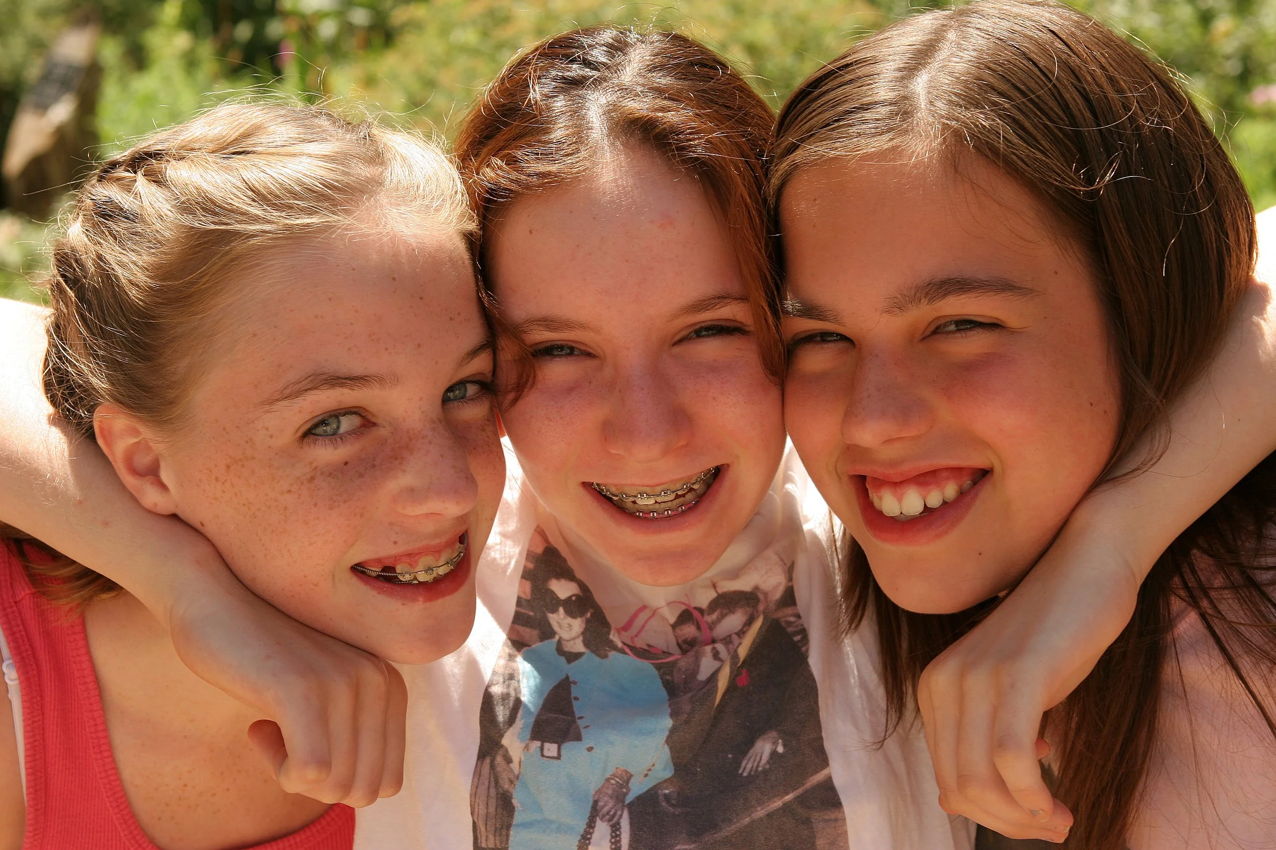 July 2005 - Campers smiling for a photo