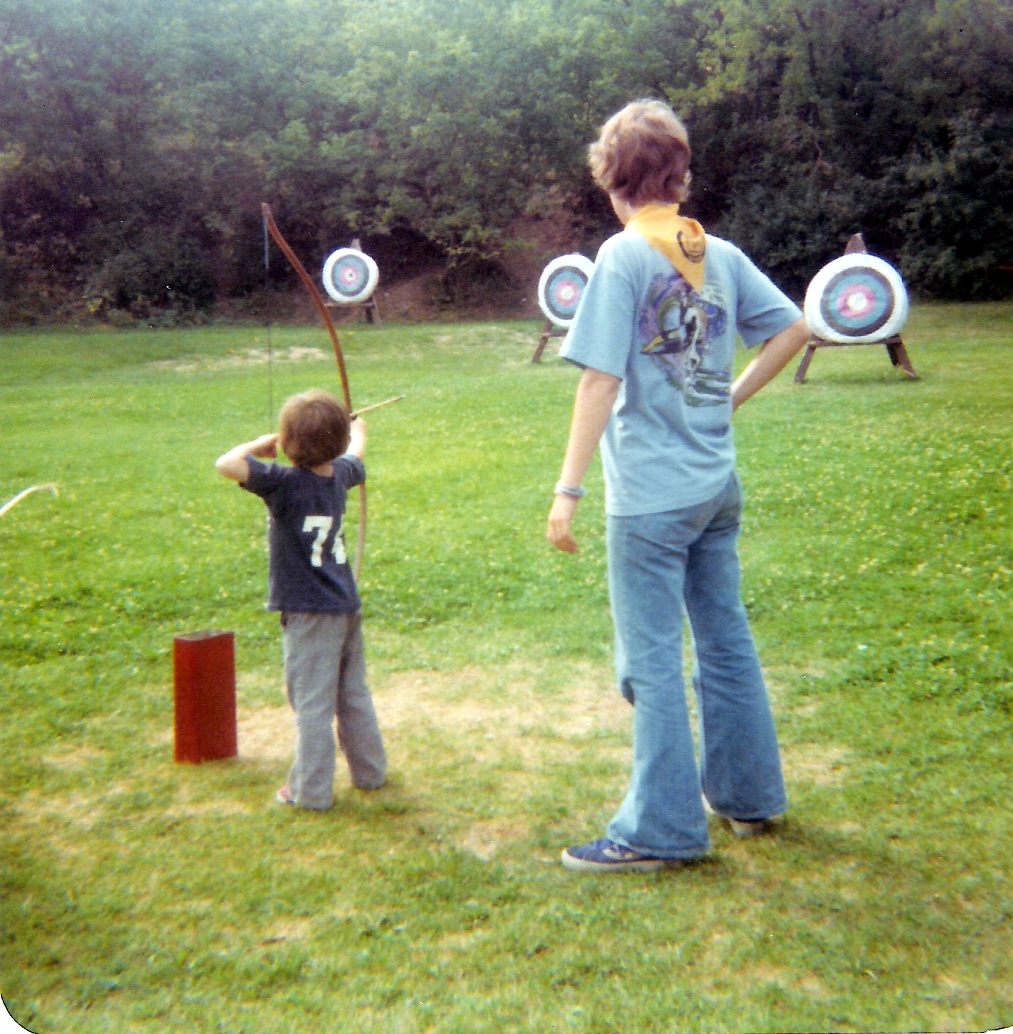 1970s - Shooting arrows on the Archery Range
(Pictured: Chris Carman)