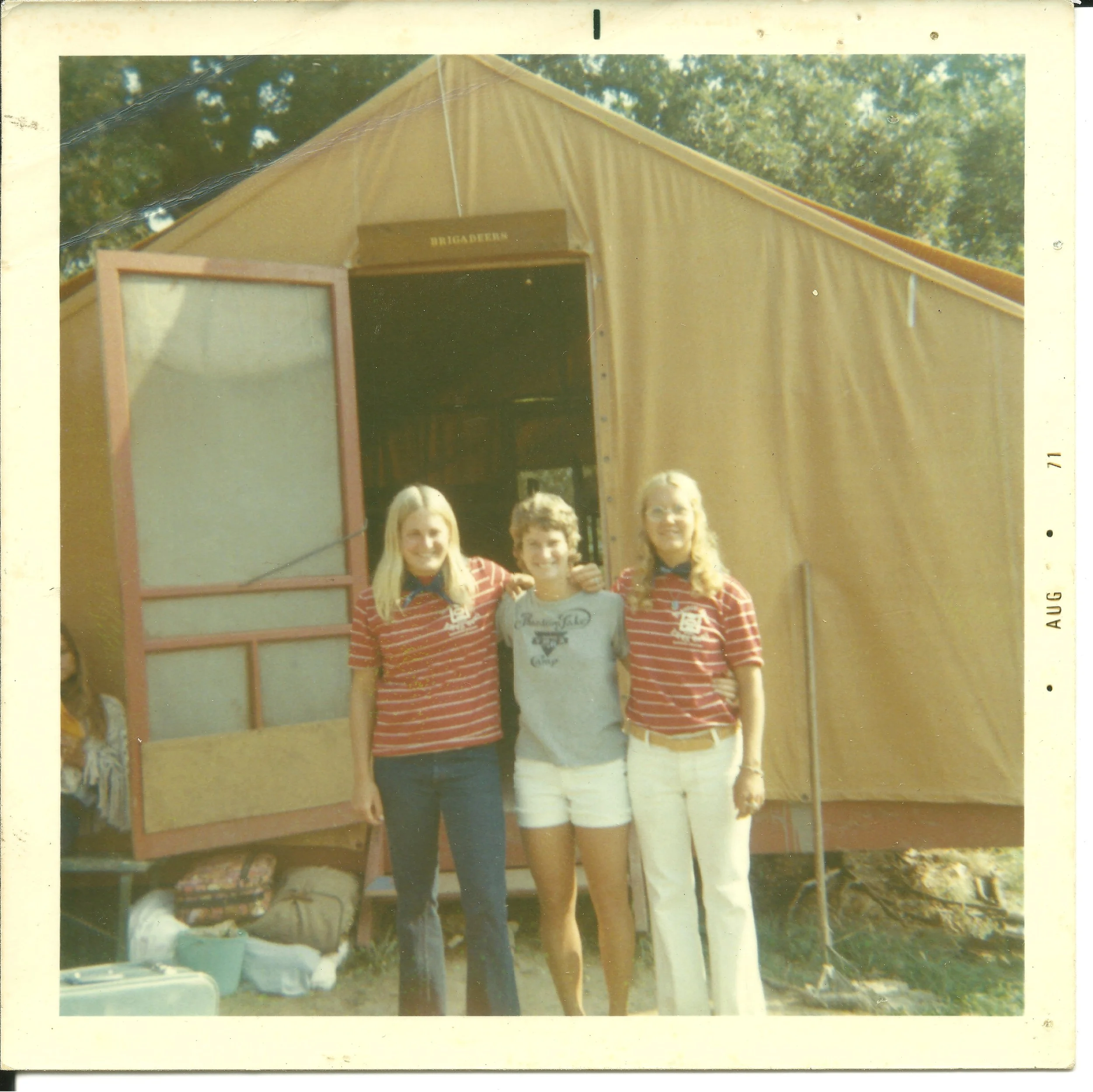 August 1971 - Brigadiers
(Pictured: Jerri Findley, Melody Haas, Mary Roepke)