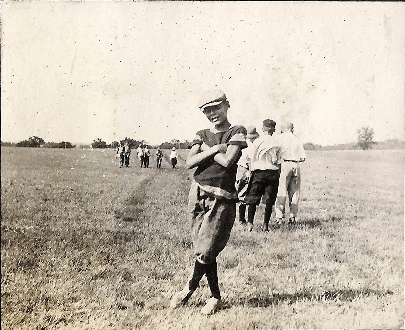 1900s - Camper poses on the Athletic Field