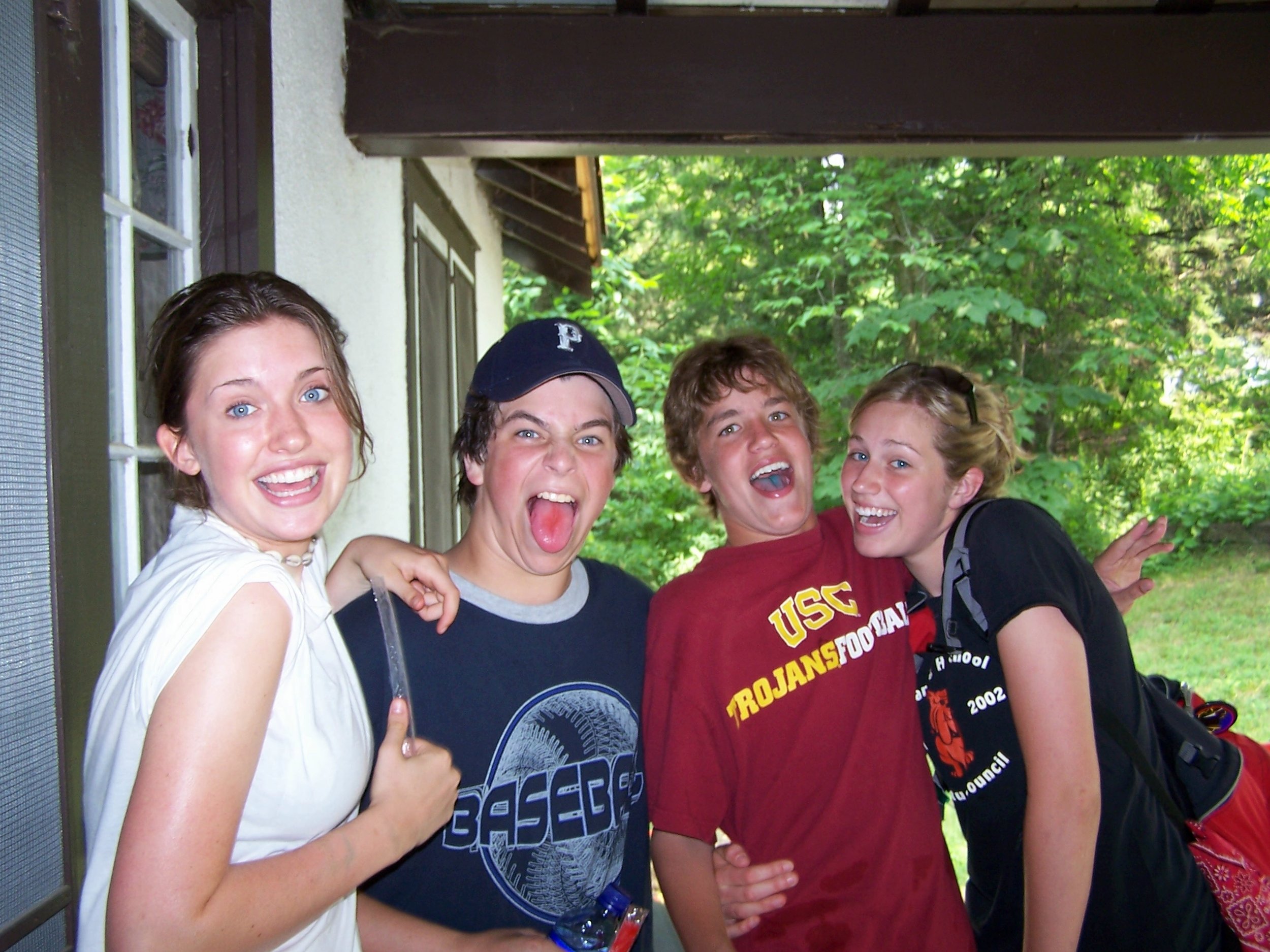 Coed 2 2005 - Counselors on the porch of the Health Lodge