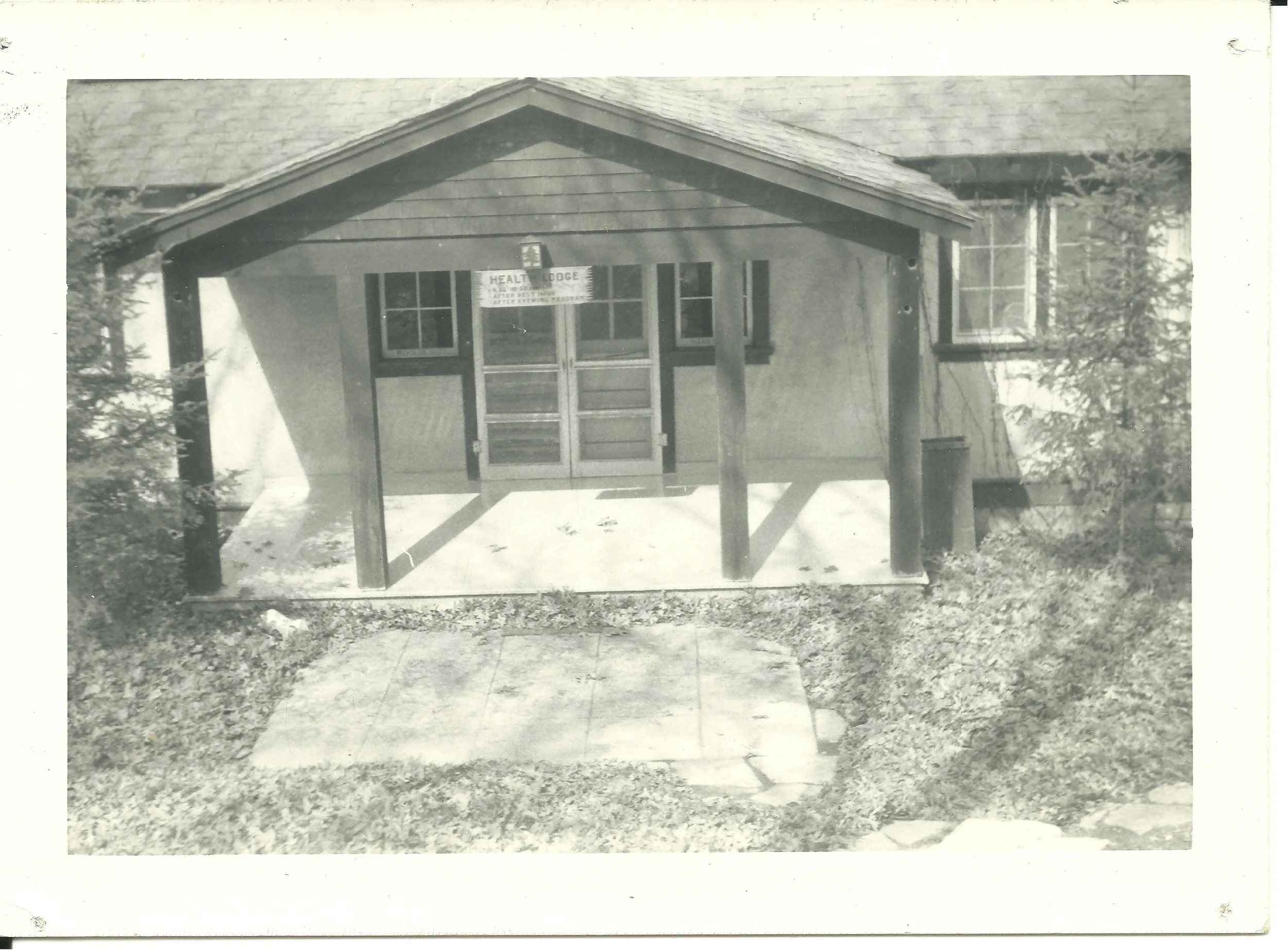 1960s - Exterior view of the front of the Health Lodge building