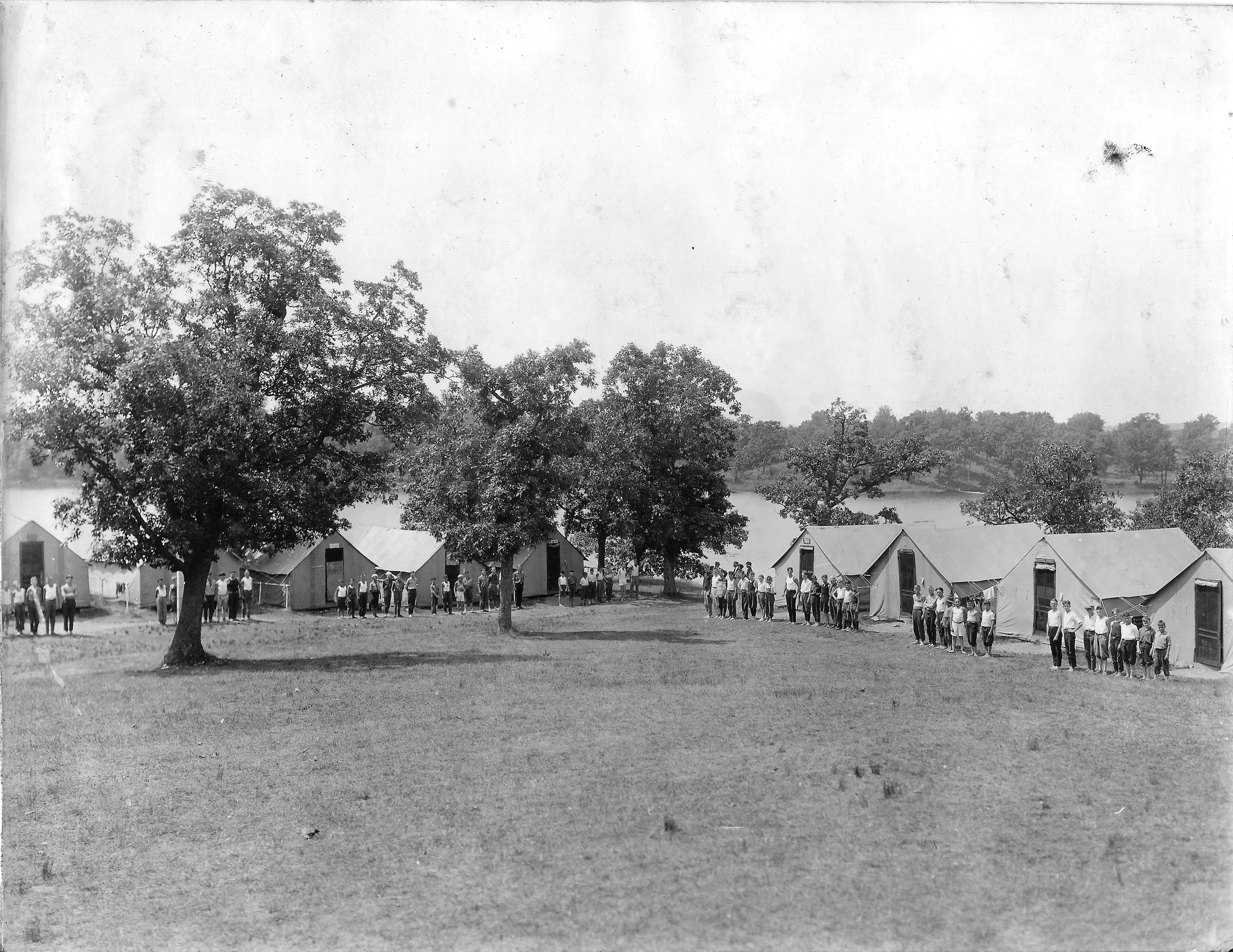 July 1929 - Tent area on camp