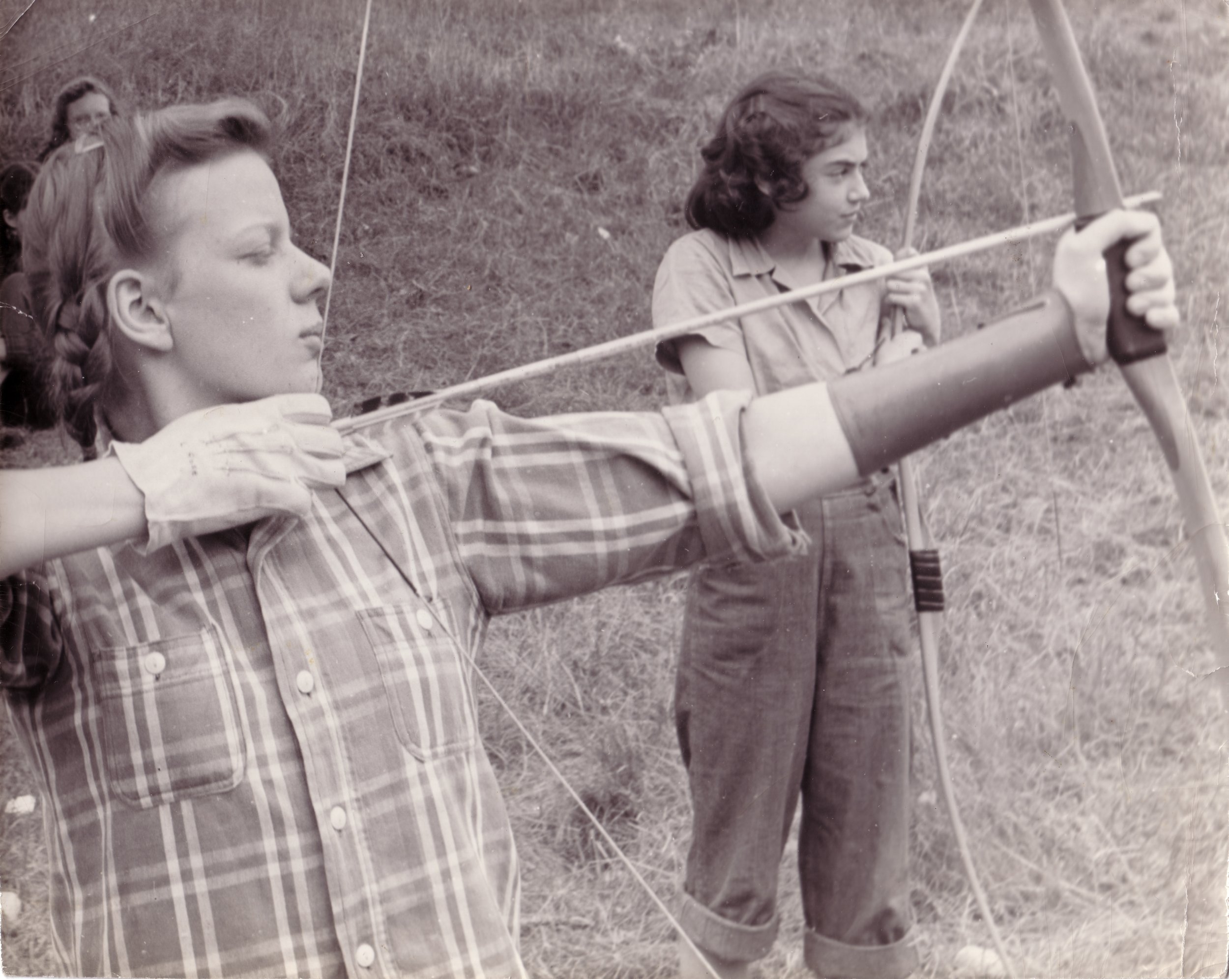 1930s - Girls shooting their arrows on the Archery Range