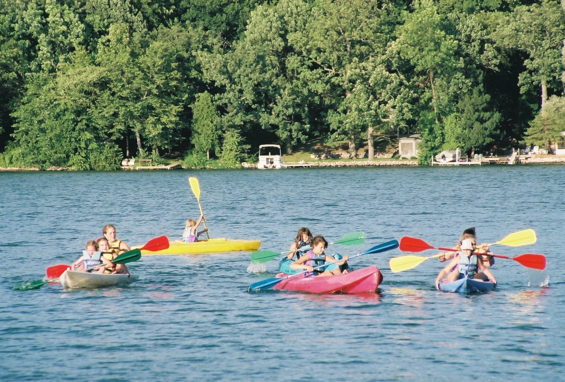 2000s - Campers kayaking on the lake