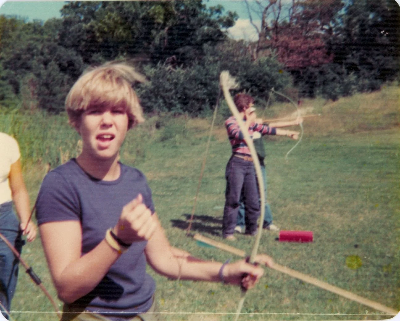 1976 - Campers on the Archery Range
(Pictured: Bridget Cosgrove and Ellen Winchell)