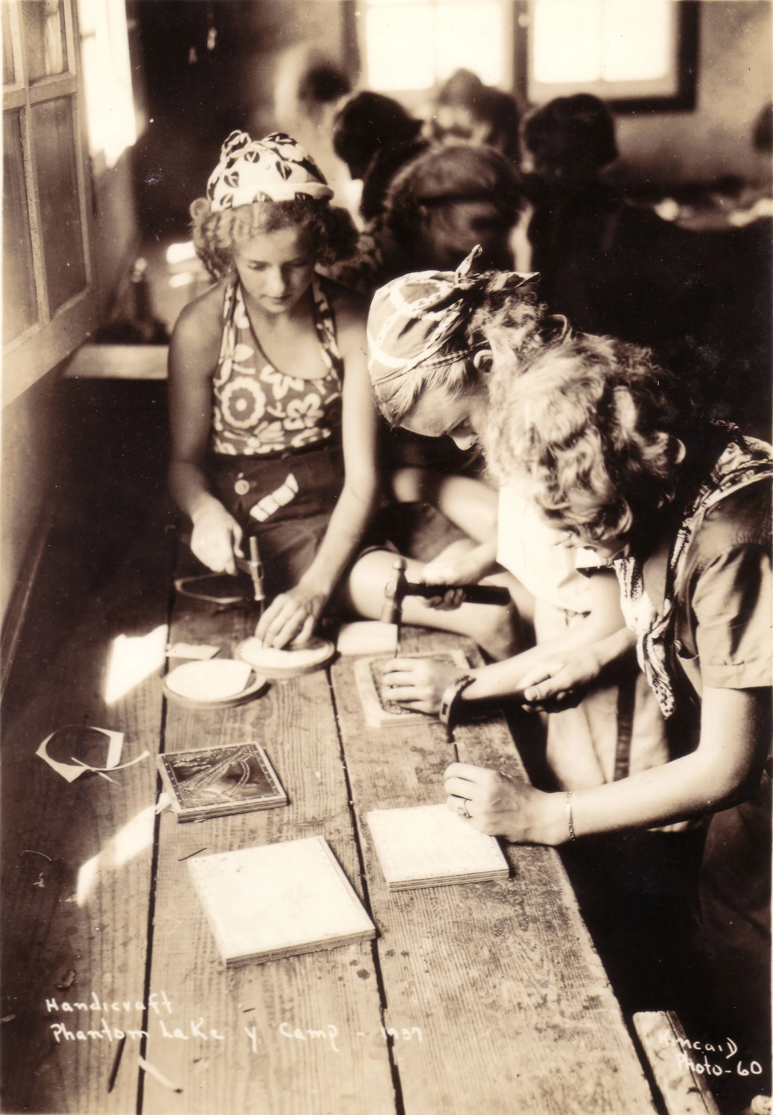 1937 - Girls Handicraft in the Craft Shop