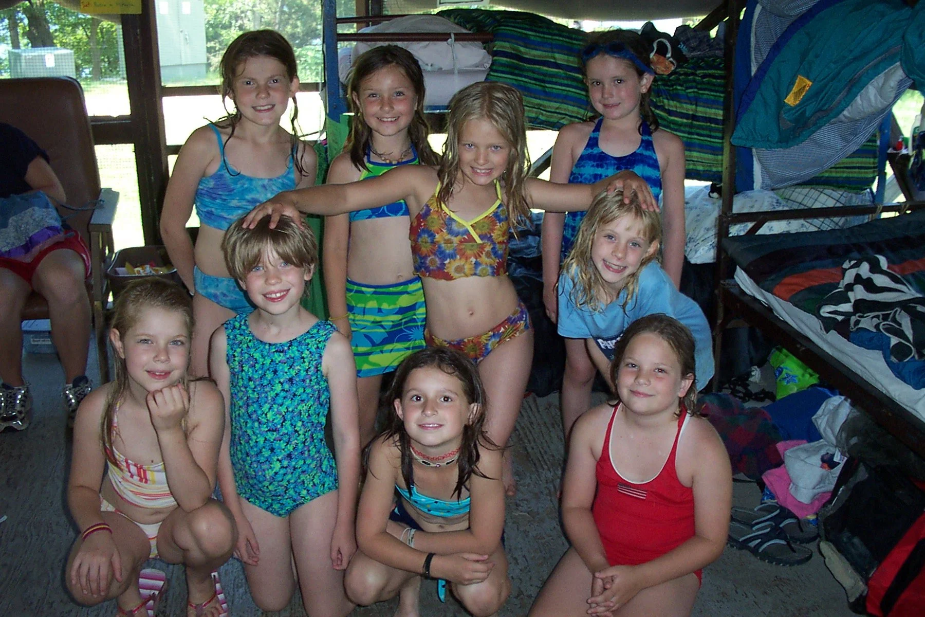 Girls Camp 2004 - Campers ready for Free Swim
