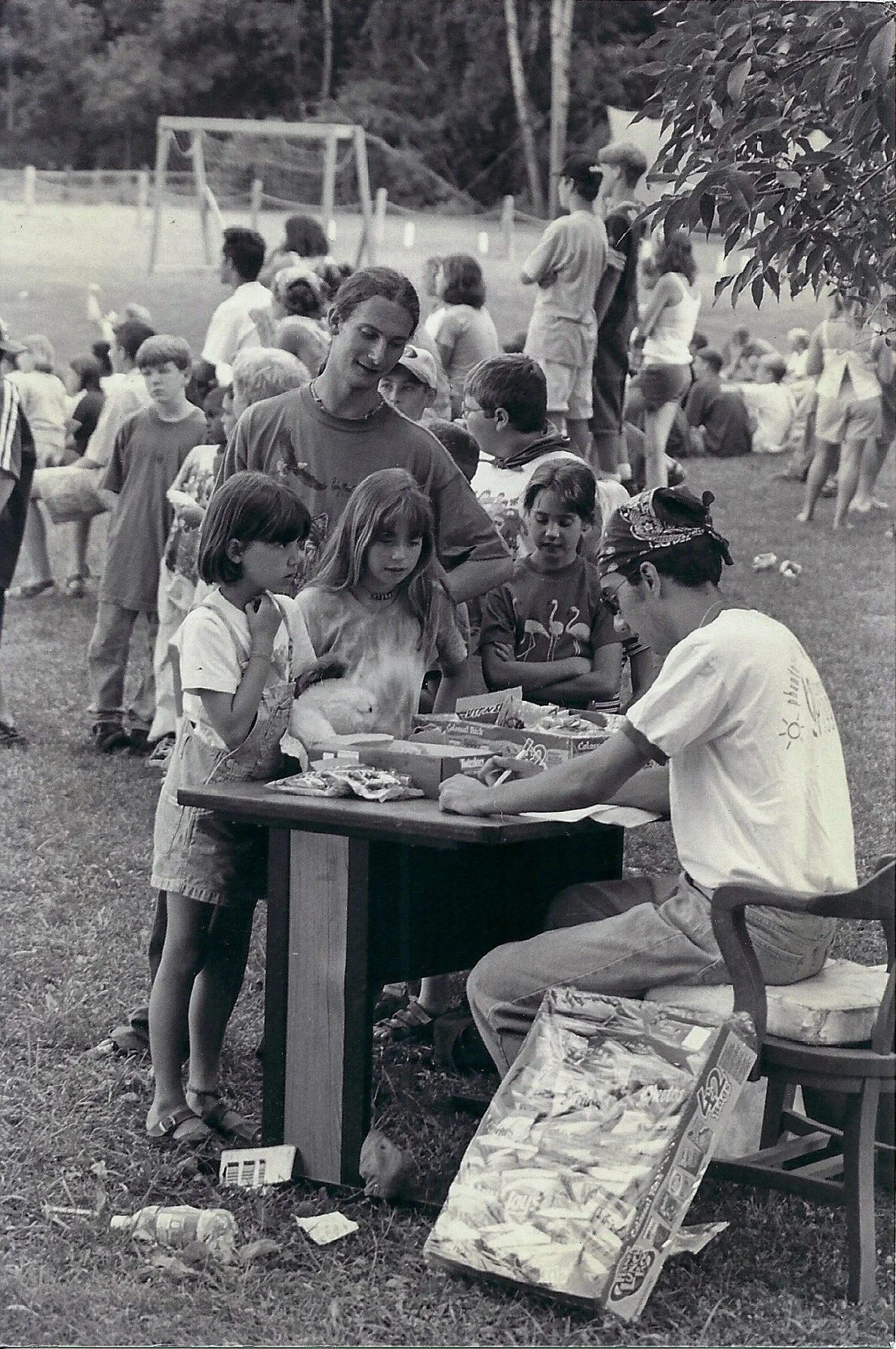 1999 - Campers play a game on the A-Field